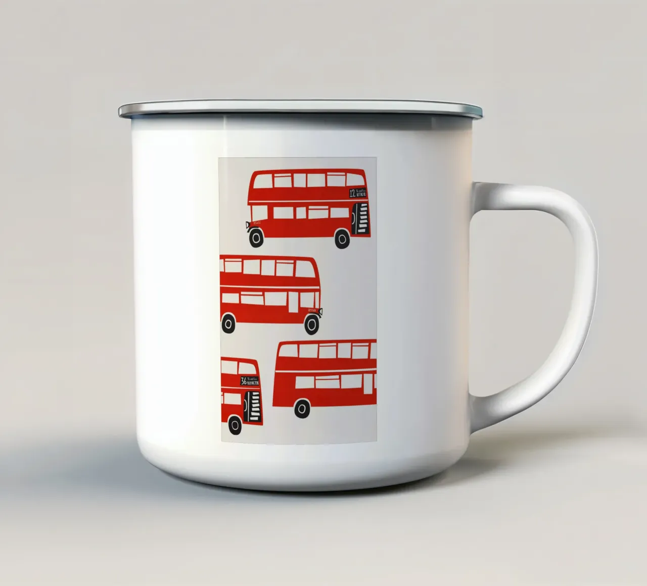 Autobus Londra tazza in smalto da Fox & Velvet