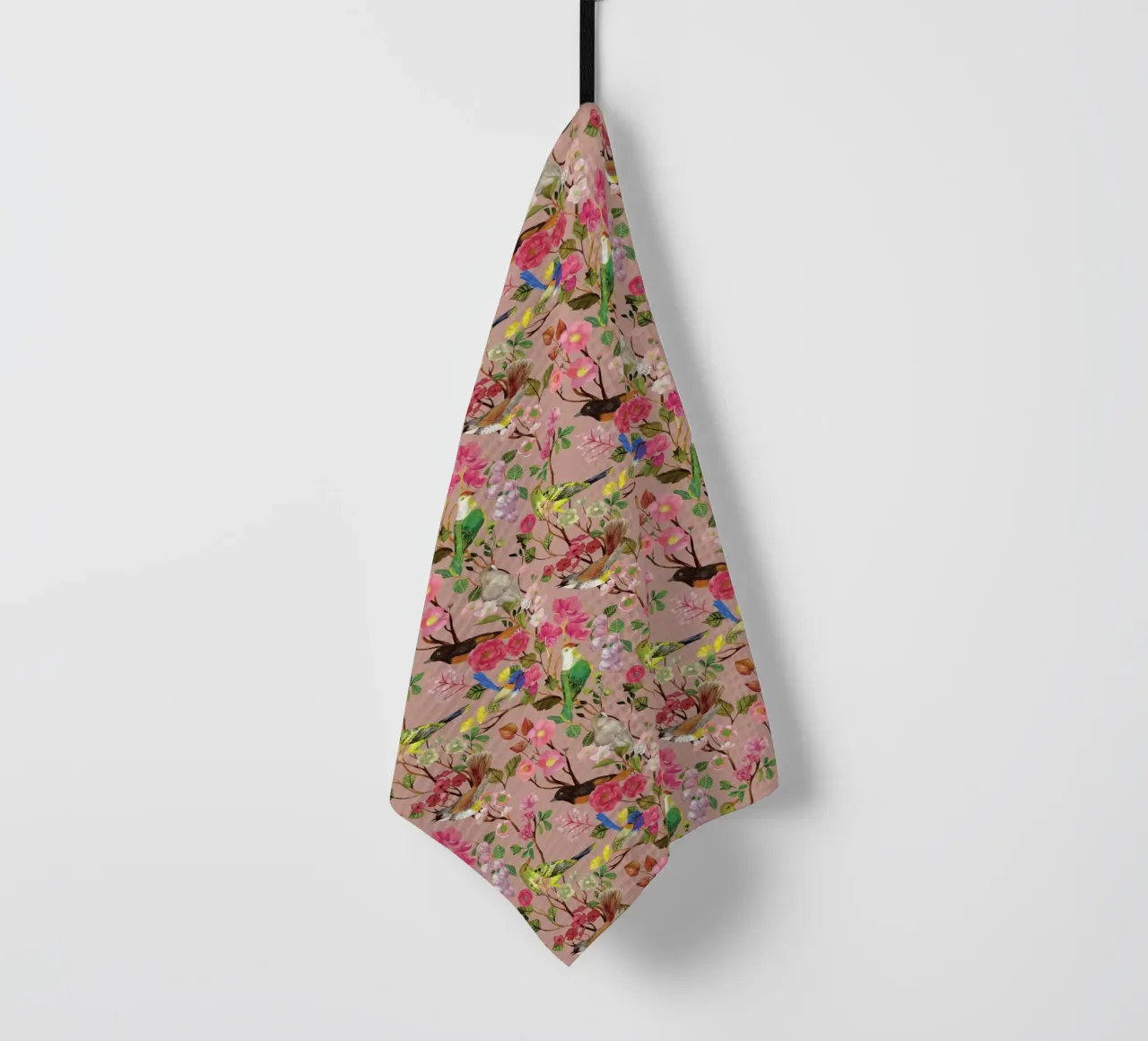 Cecilia Mok - Birds and Blooms Chinoiserie Rose torchon de The Artcircle