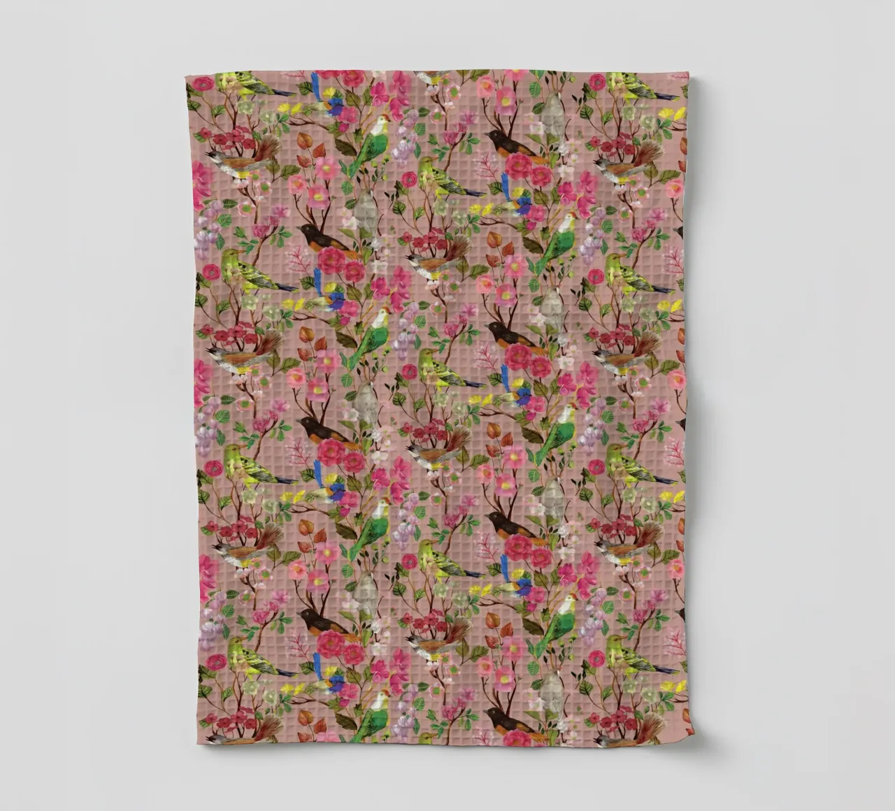 Cecilia Mok - Birds and Blooms Chinoiserie Rose torchon de The Artcircle