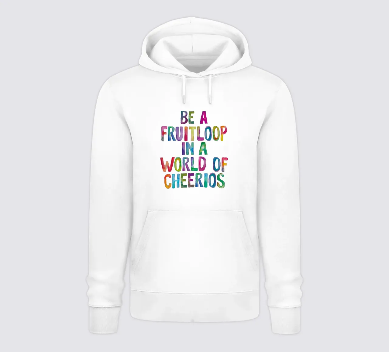Essere un Fruitloop in un mondo di Cheerios felpa con cappuccio da THE MOTIVATED TYPE