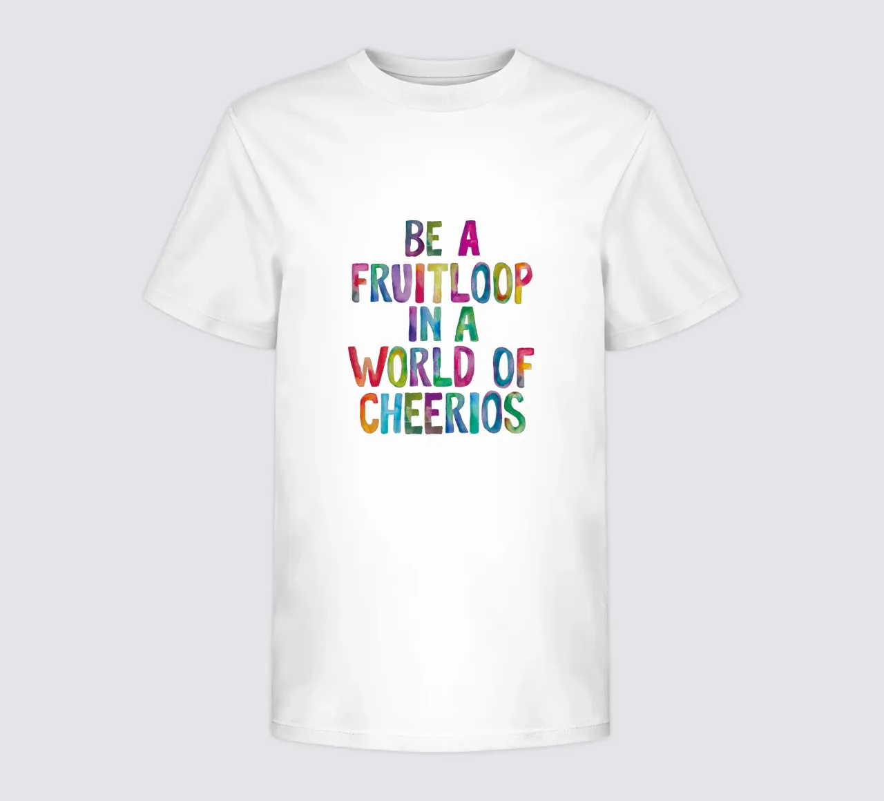 Essere un Fruitloop in un mondo di Cheerios t-shirt bambini da THE MOTIVATED TYPE