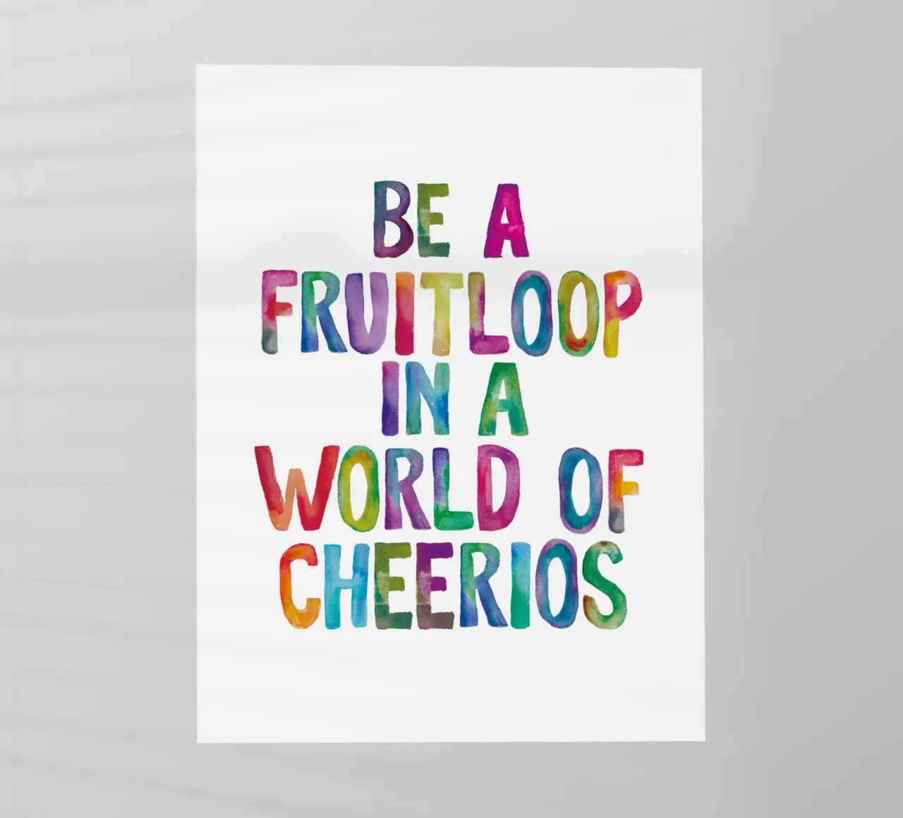 Essere un Fruitloop in un mondo di Cheerios pellicola backlit da THE MOTIVATED TYPE