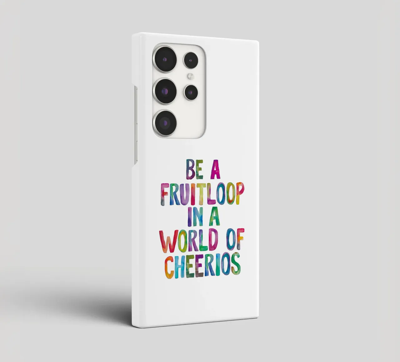 Essere un Fruitloop in un mondo di Cheerios cover samsung da THE MOTIVATED TYPE