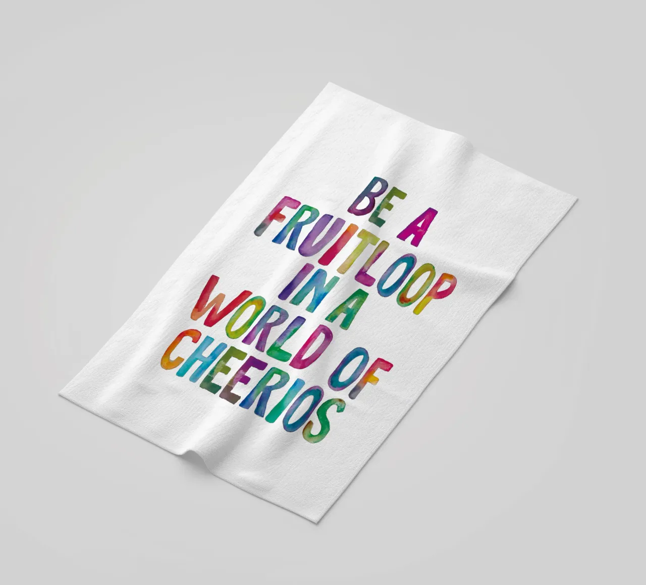 Essere un Fruitloop in un mondo di Cheerios telo mare da THE MOTIVATED TYPE