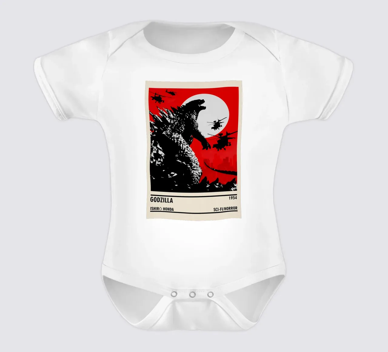 Godzilla body neonato maniche corte da TheArtstudio