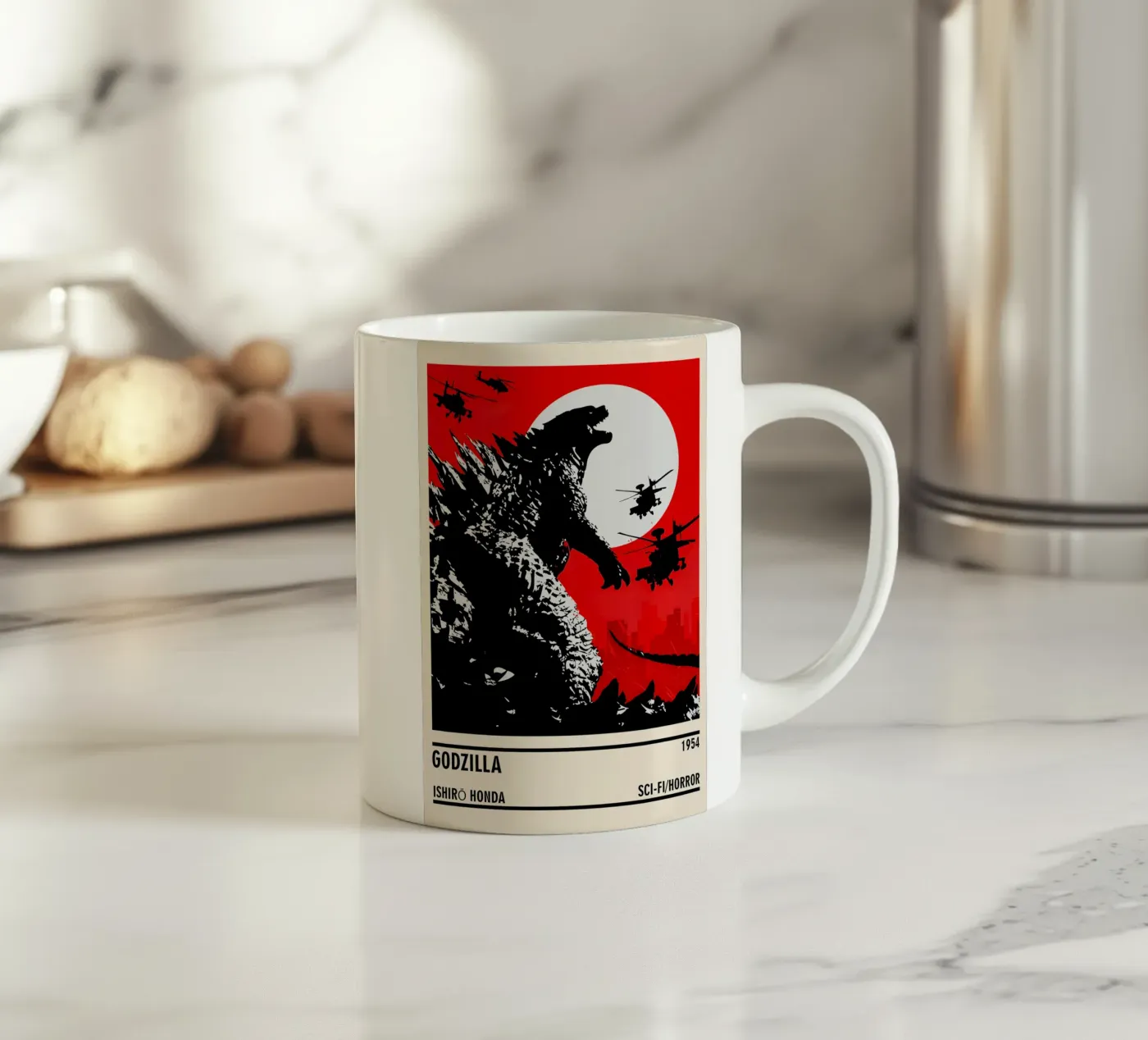 Godzilla ceramic mug by TheArtstudio