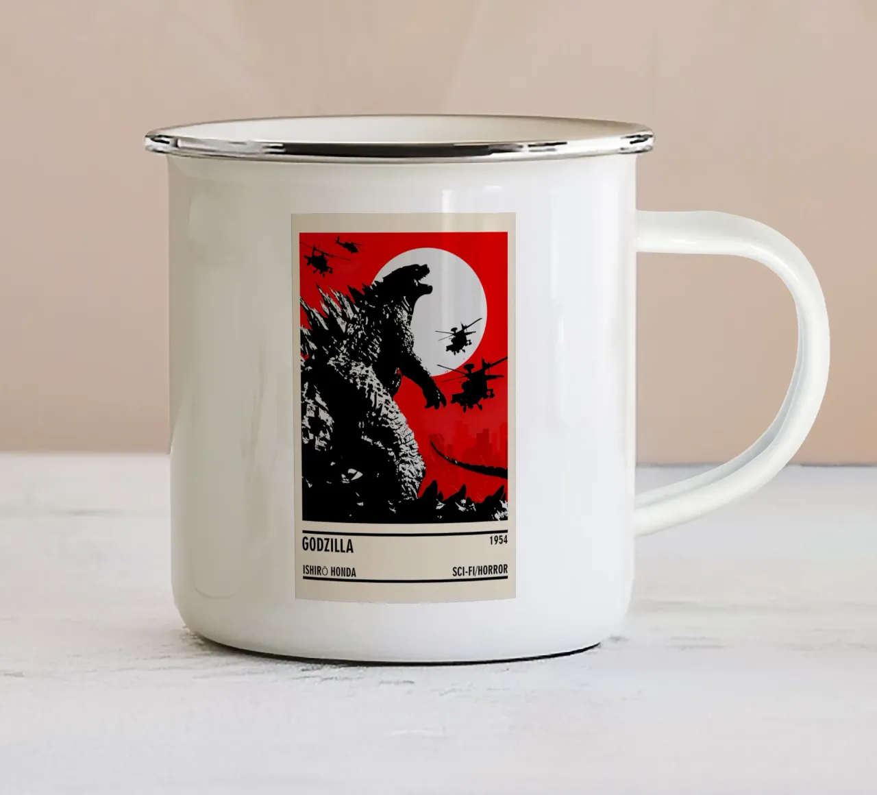 Godzilla tazza in smalto da TheArtstudio