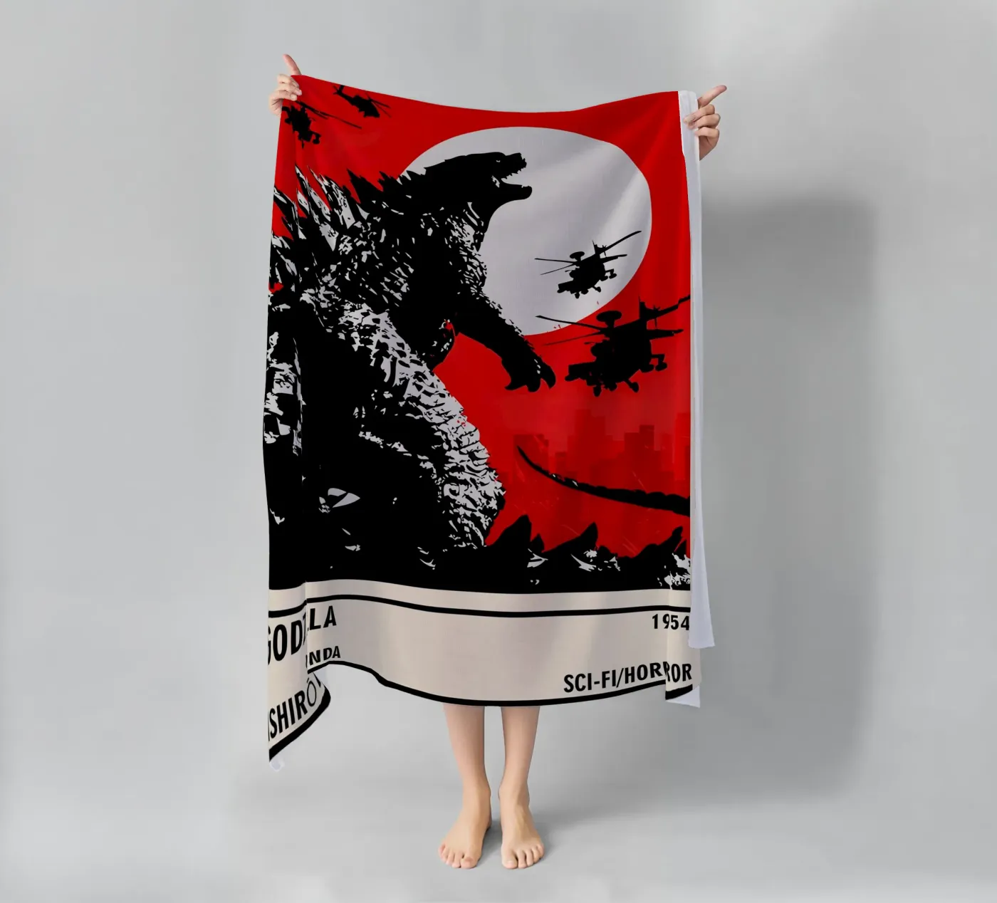 Godzilla beach towel by TheArtstudio