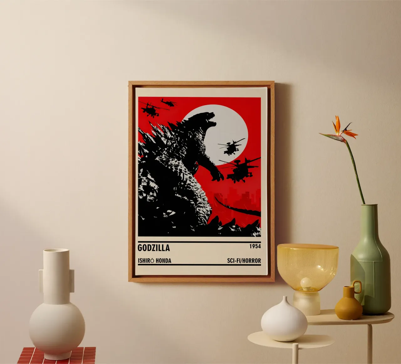Godzilla tela con Cornice a cassetta da TheArtstudio