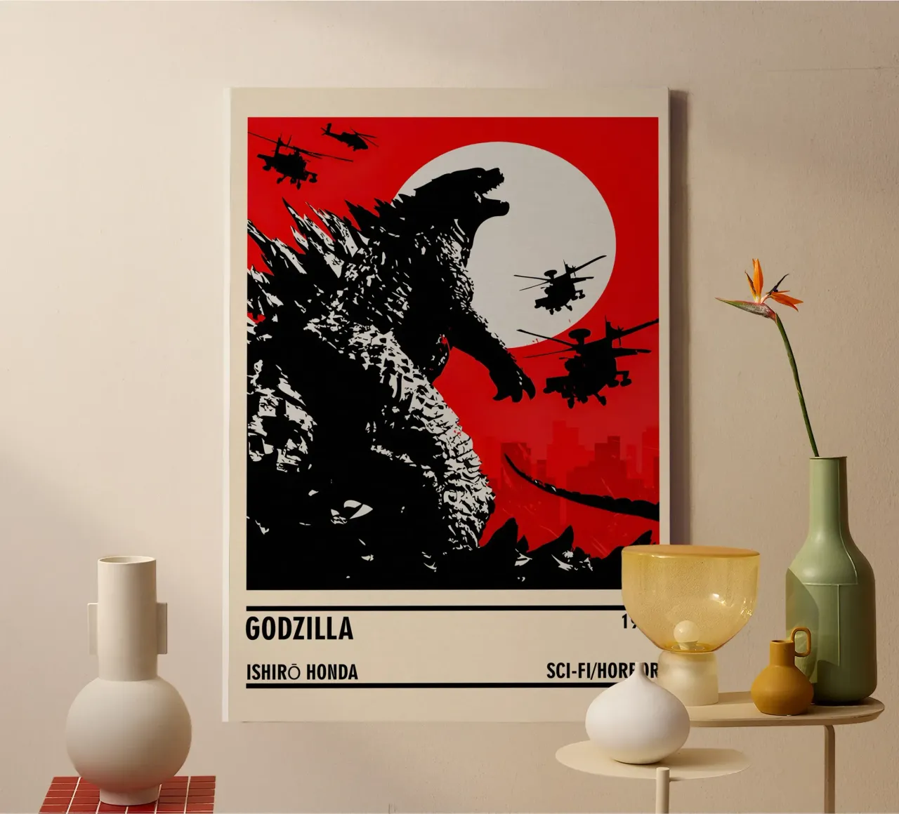 Godzilla tela con Cornice a cassetta da TheArtstudio