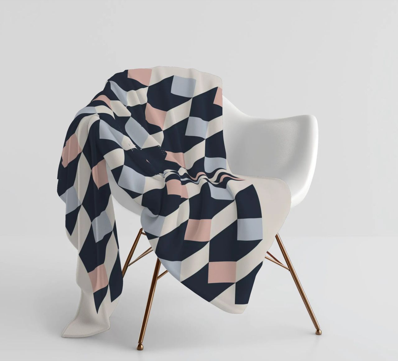 geometric pattern coperta in pile da ramosashop