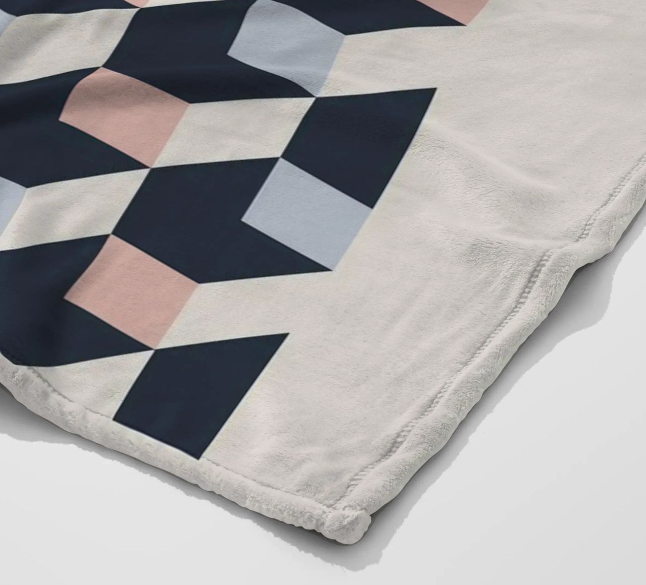geometric pattern coperta in pile da ramosashop
