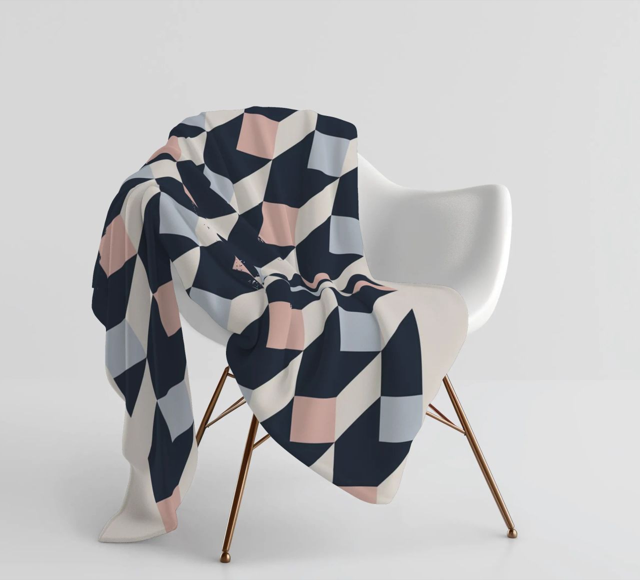 geometric pattern coperta in pile da ramosashop