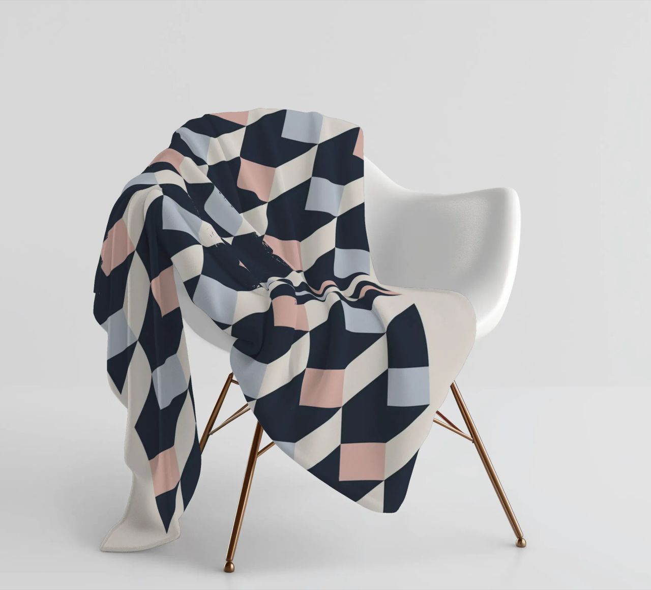 geometric pattern coperta in pile da ramosashop