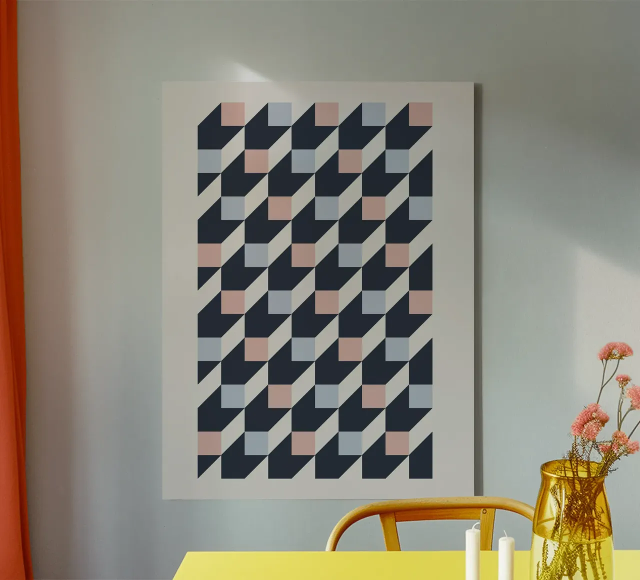 geometric pattern canvas van ramosashop