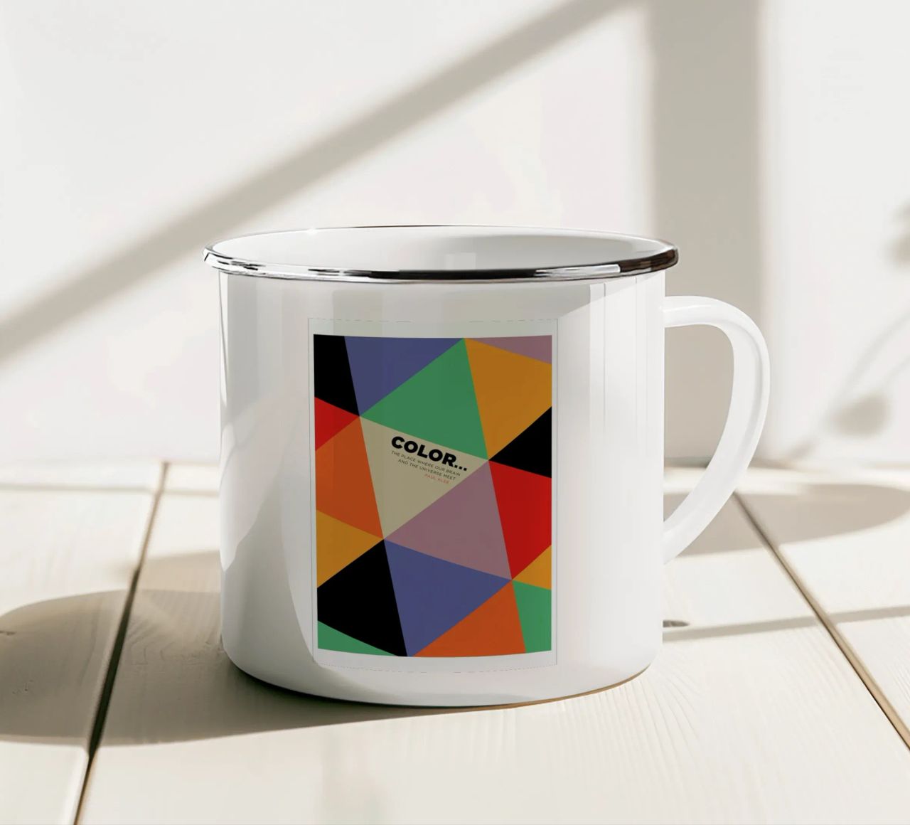Harlequin Klee tazza in smalto da Visual Philosophy