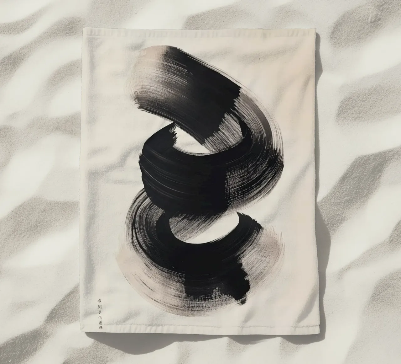 Swirl beach towel by Art Unleashed
