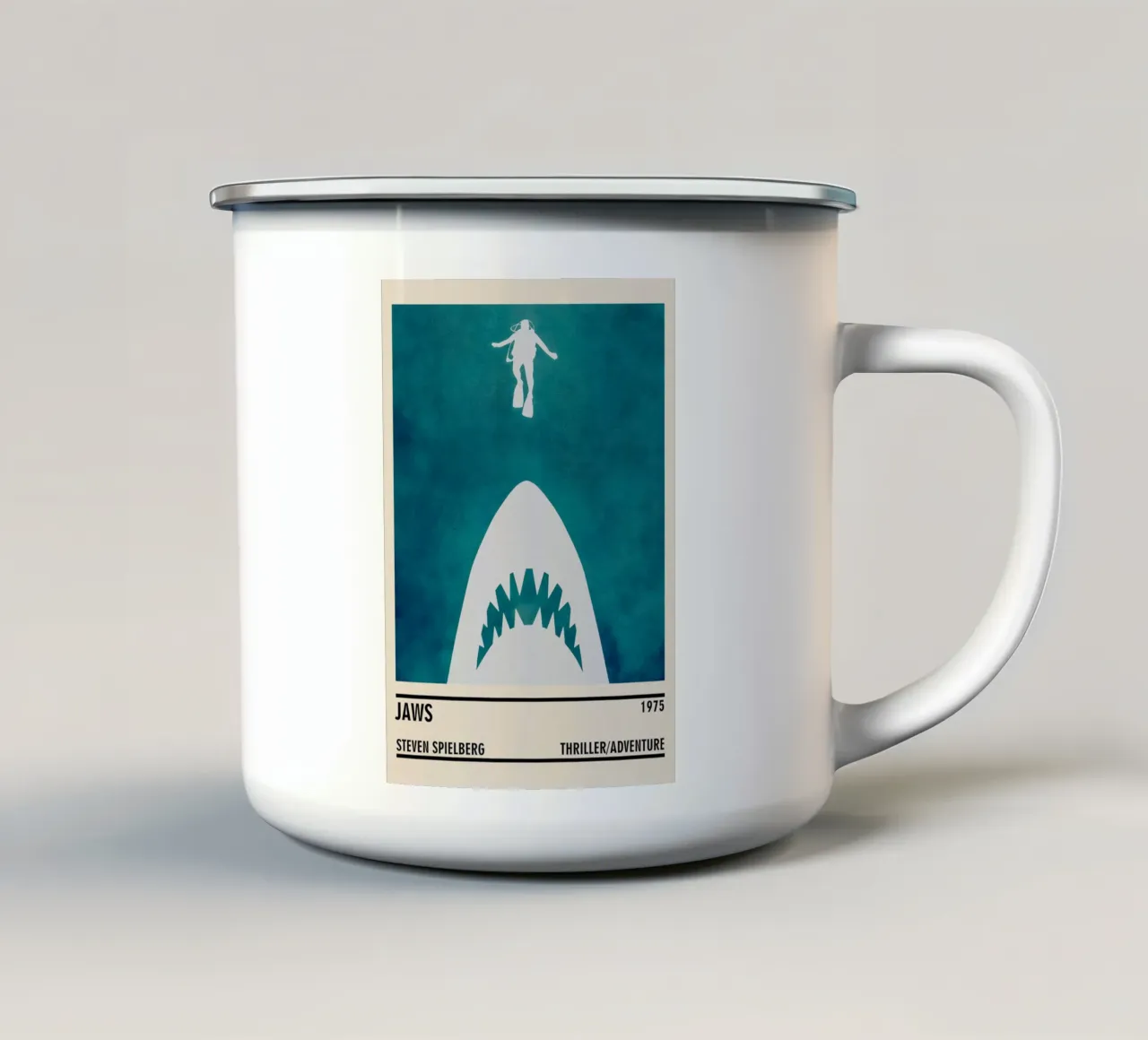 Jaws tazza in smalto da TheArtstudio