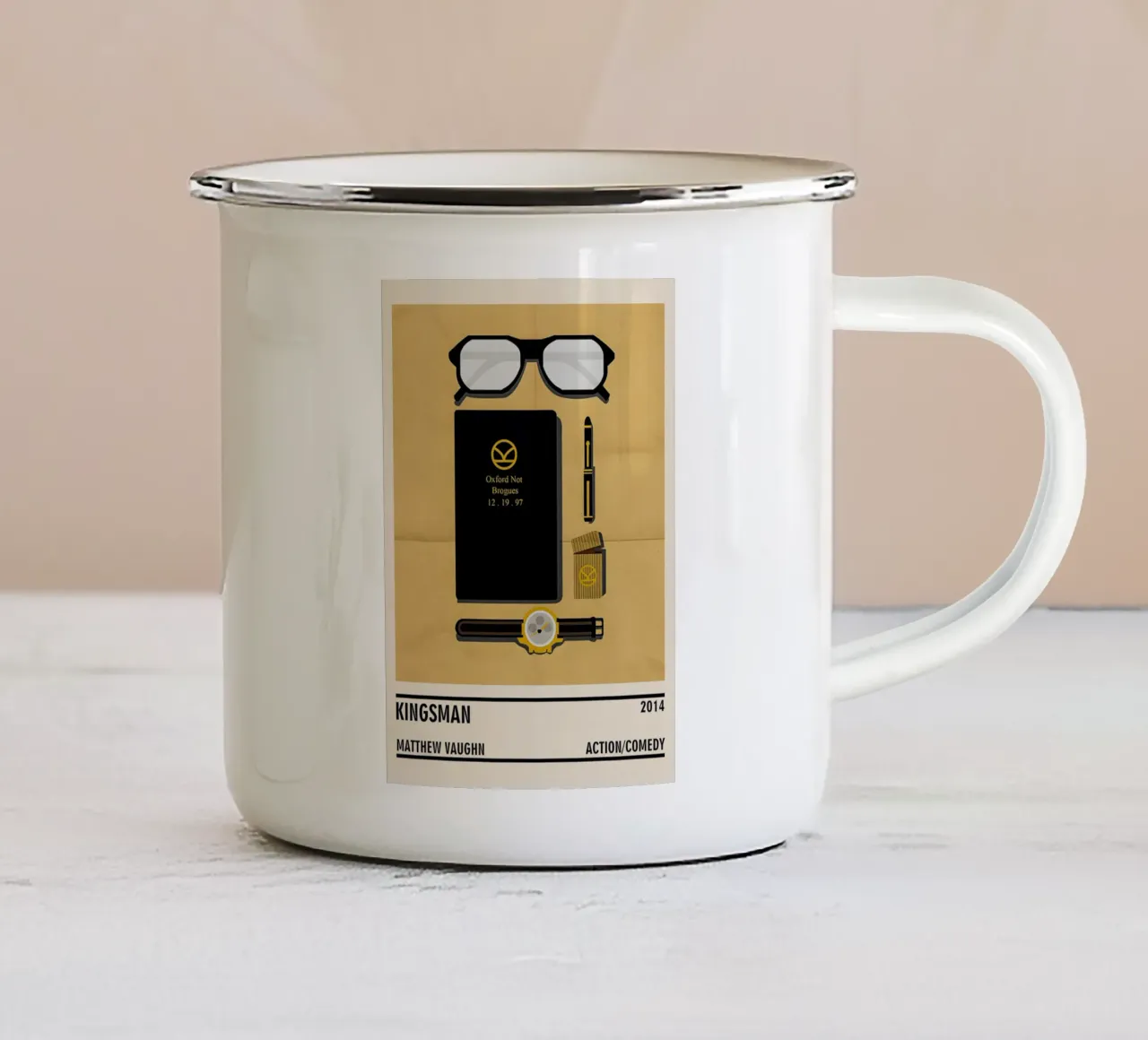 Kingsman tazza in smalto da TheArtstudio
