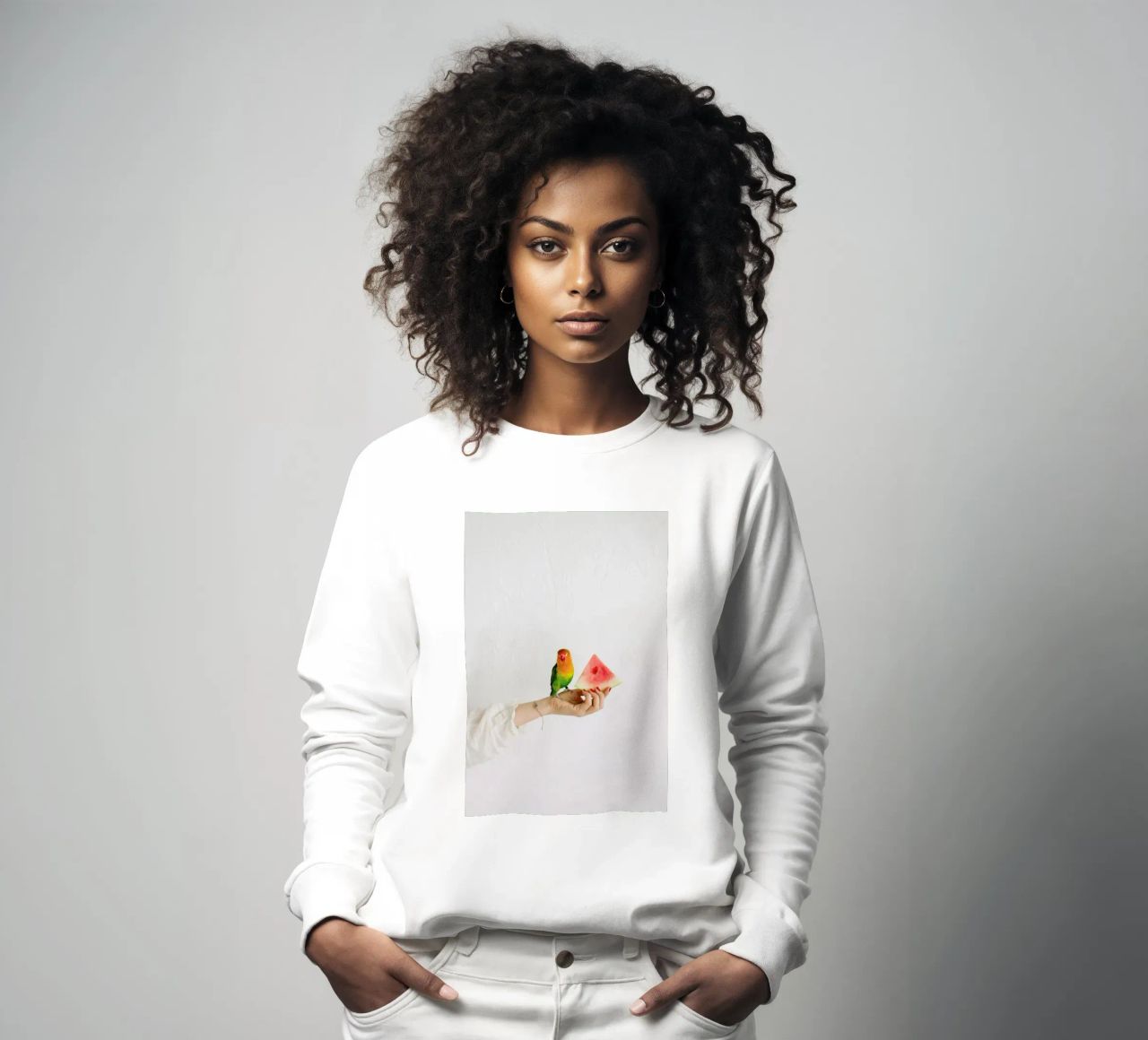 Watermelon And Parrot felpa da Jovana Rikalo