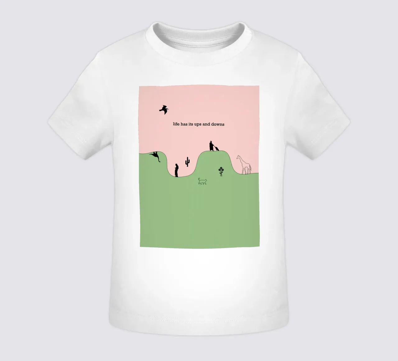 life has its ups and downs maglietta neonato da natural neutral