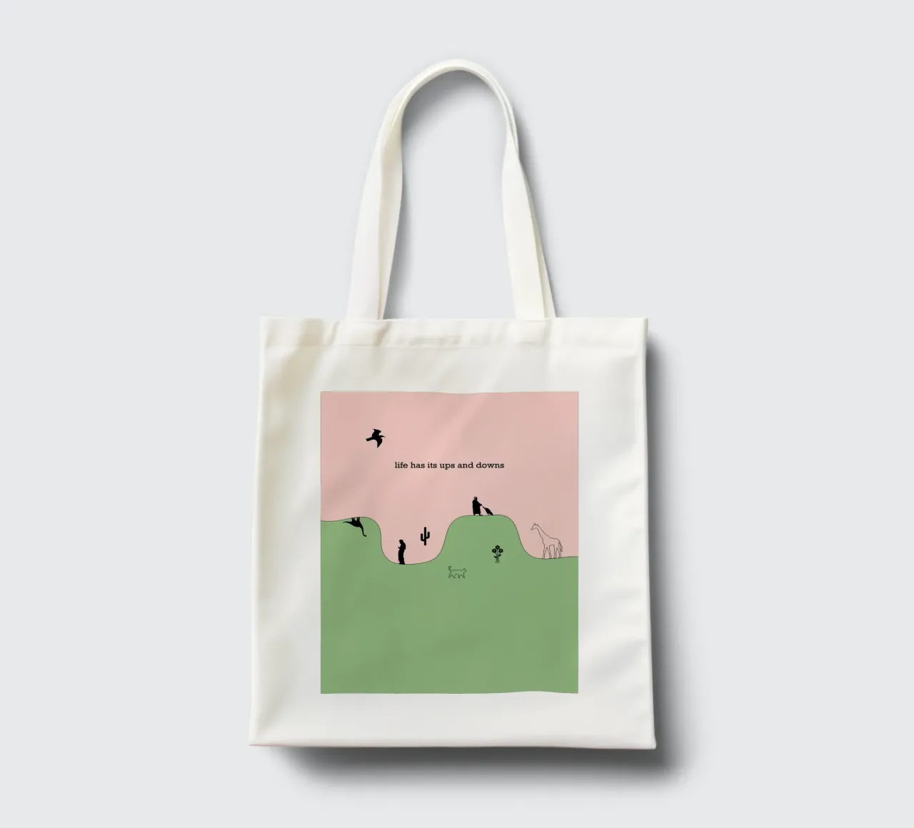 life has its ups and downs borsa in juta da natural neutral
