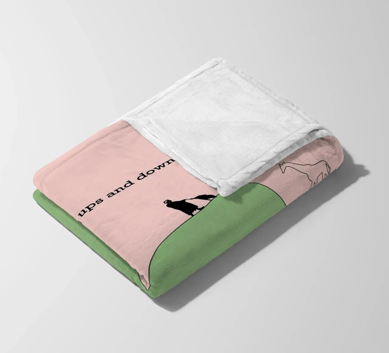 life has its ups and downs coperta in pile da natural neutral
