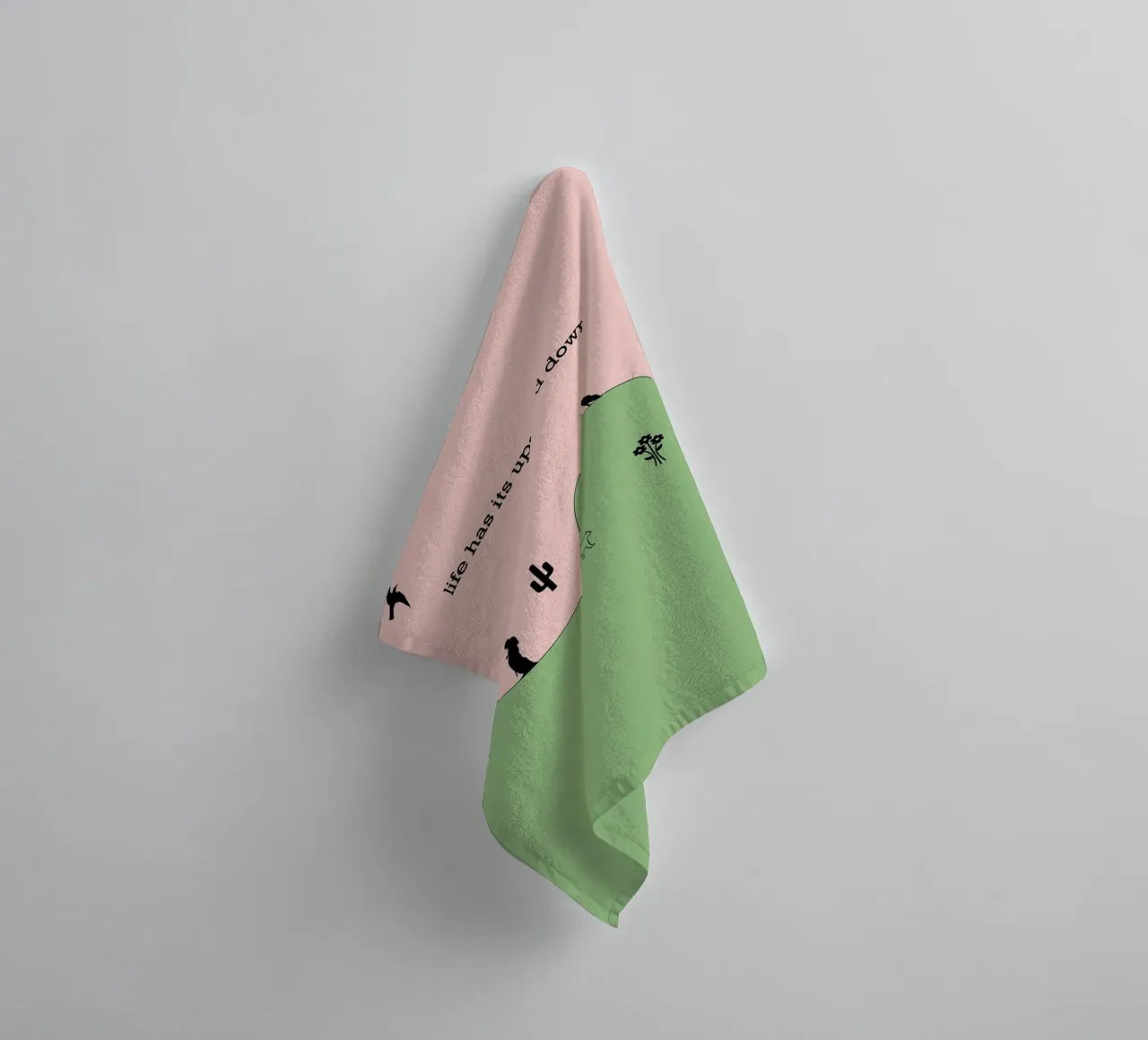 life has its ups and downs asciugamano da bagno da natural neutral