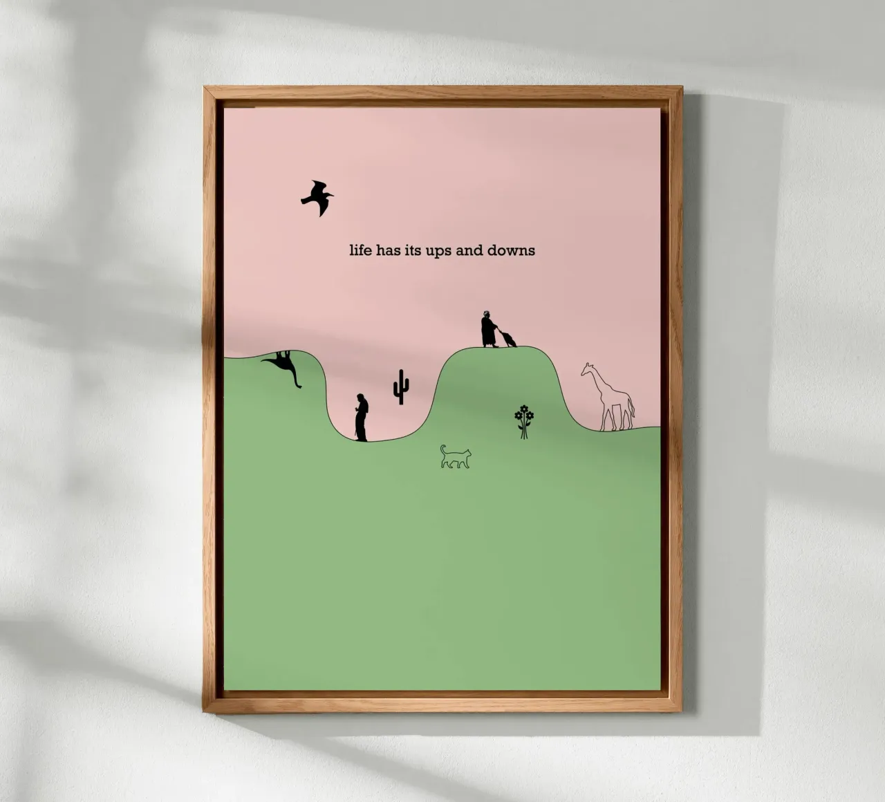 life has its ups and downs alluminio dibond da natural neutral