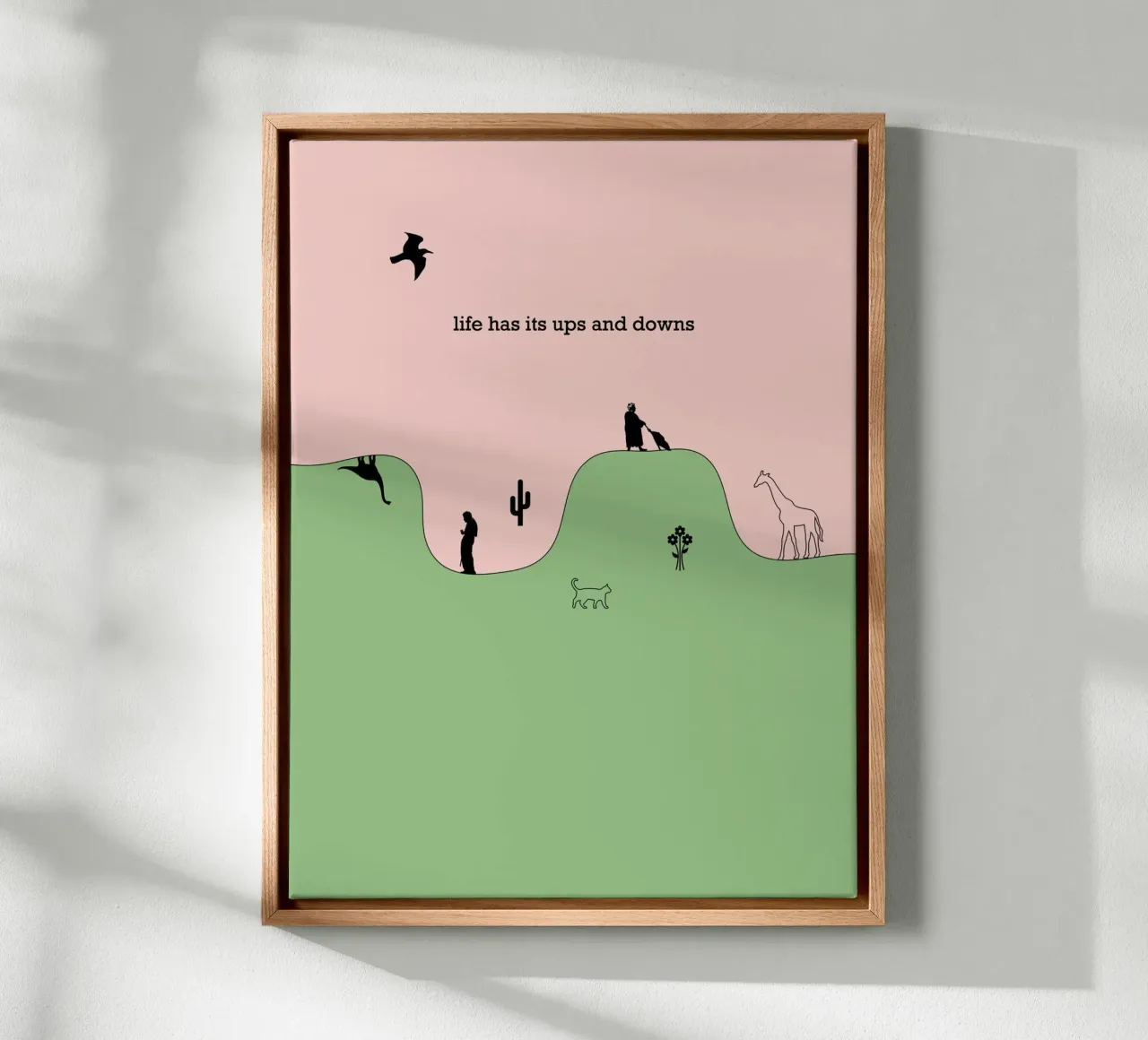 life has its ups and downs tela da natural neutral