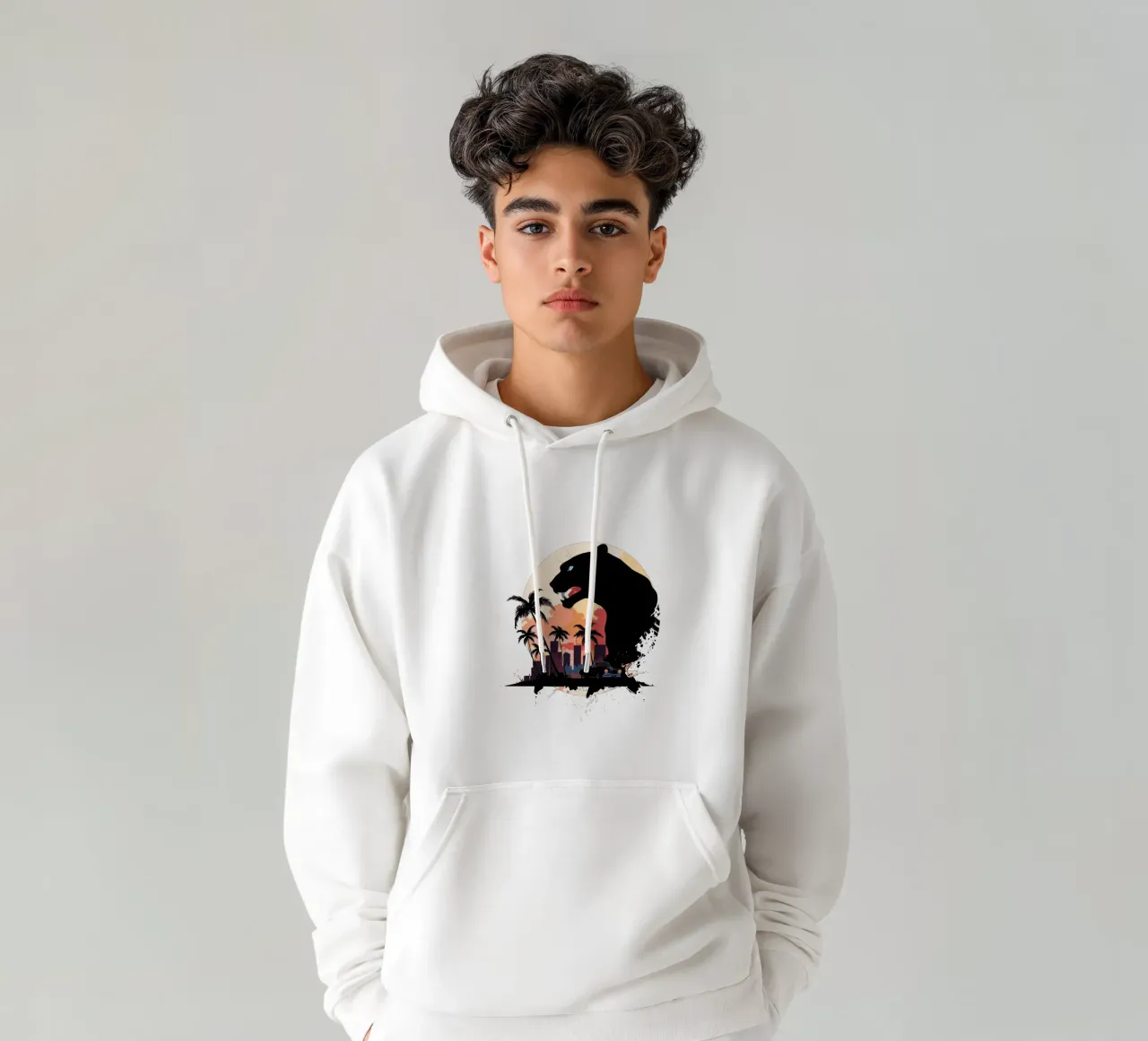 CIty panther felpa con cappuccio da artdesign1985