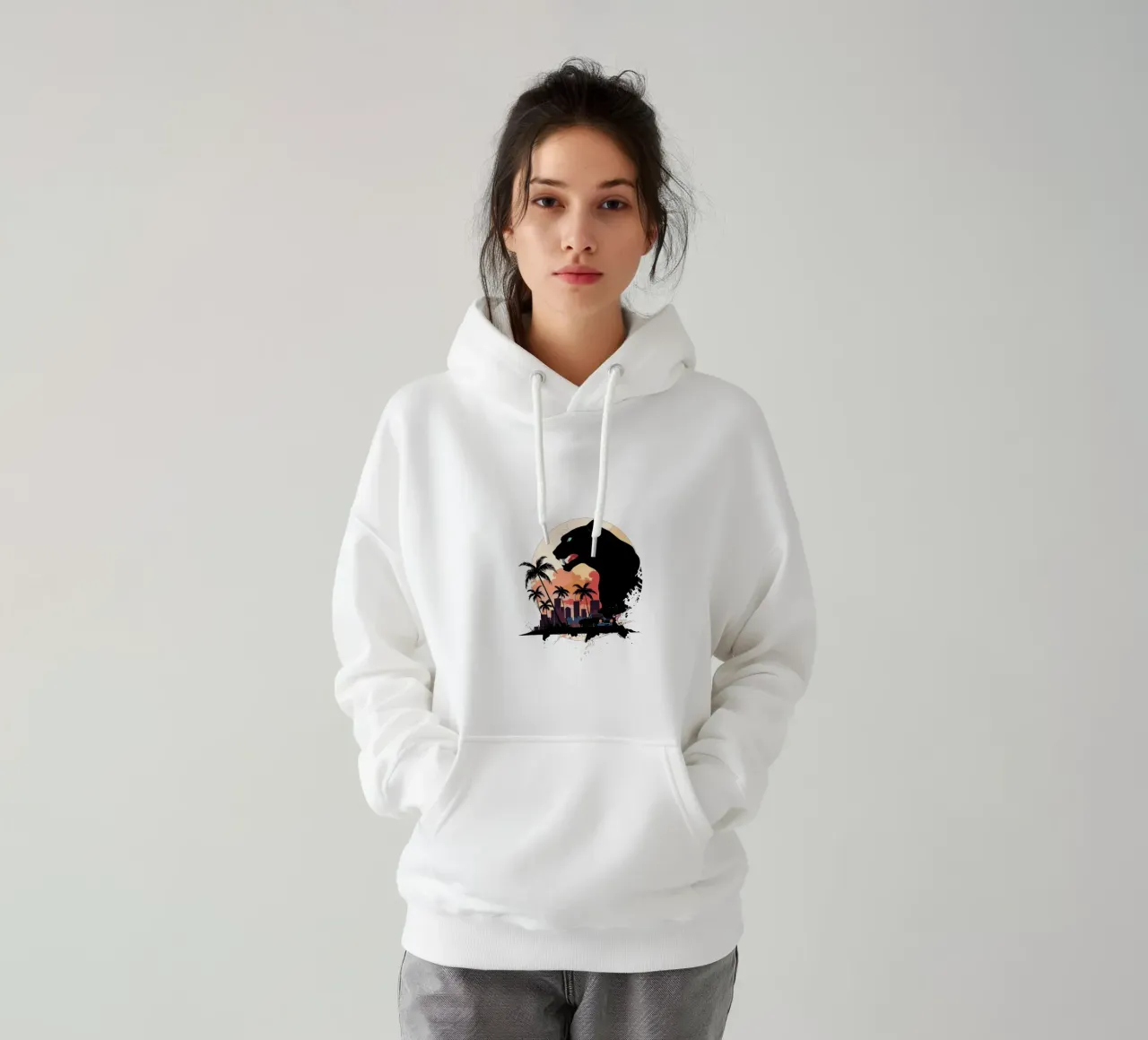 CIty panther felpa con cappuccio da artdesign1985
