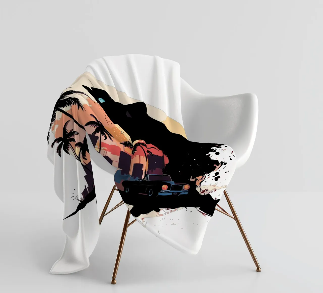 CIty panther coperta in pile da artdesign1985
