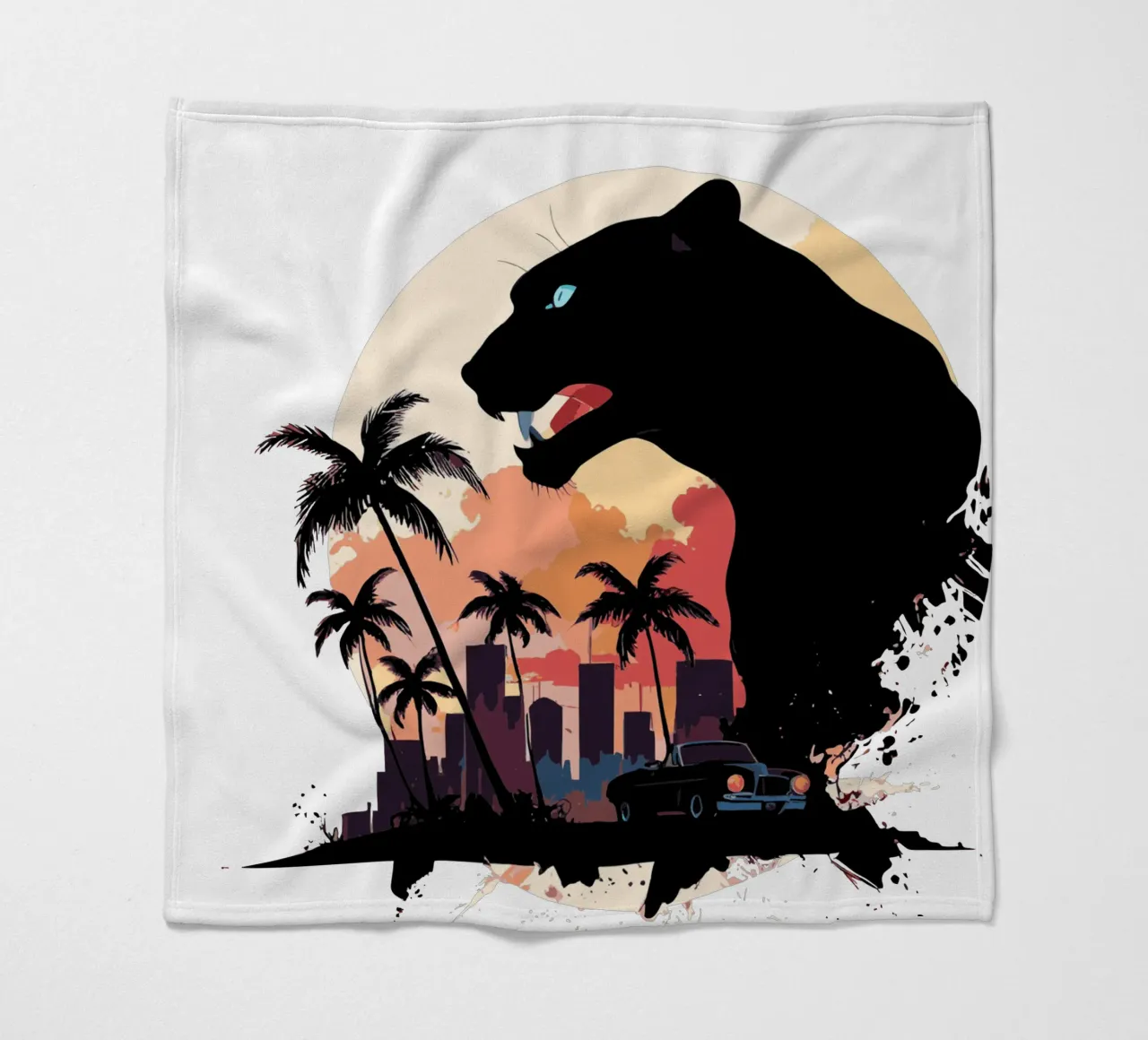 CIty panther coperta in pile da artdesign1985