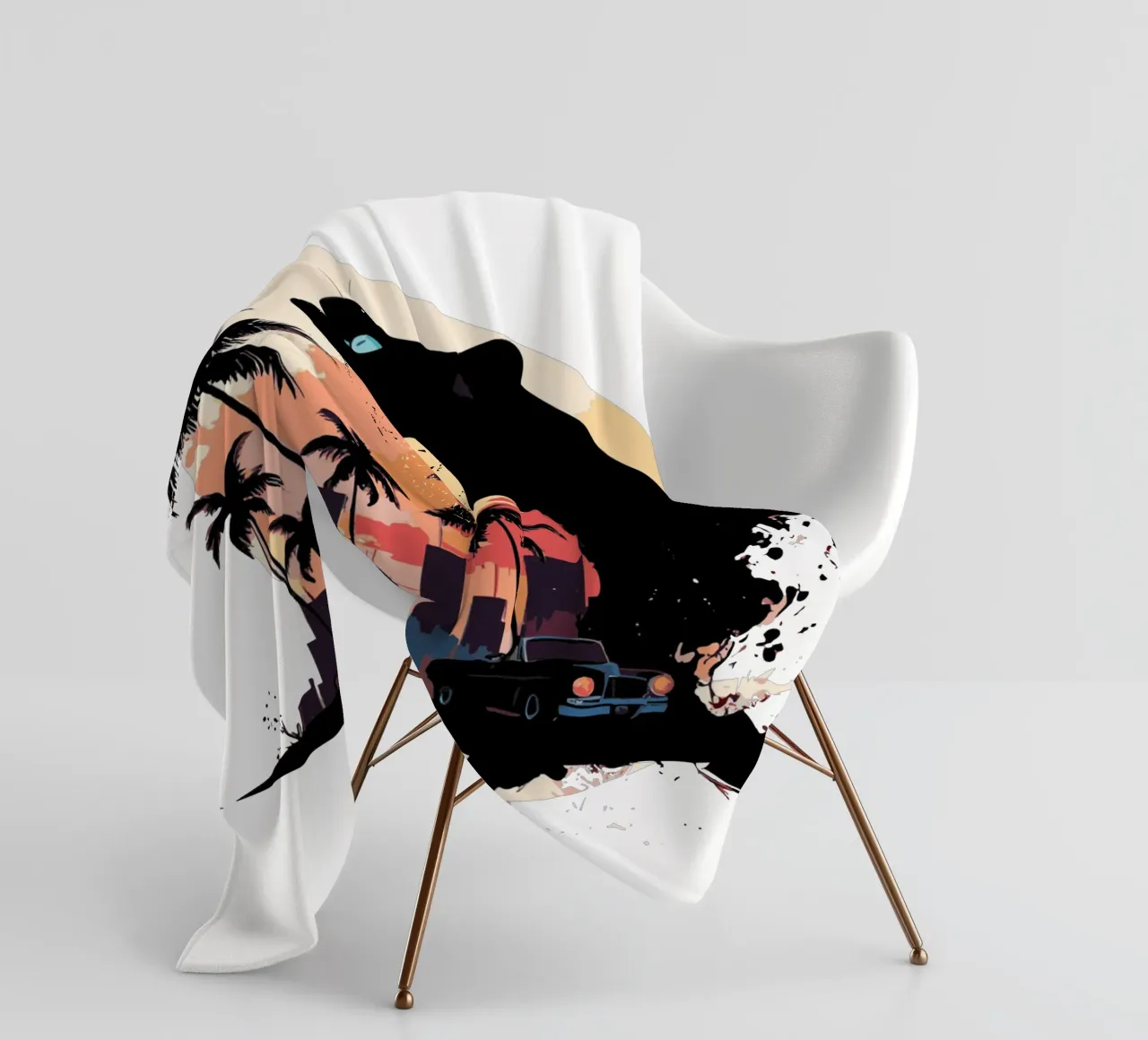 CIty panther coperta in pile da artdesign1985