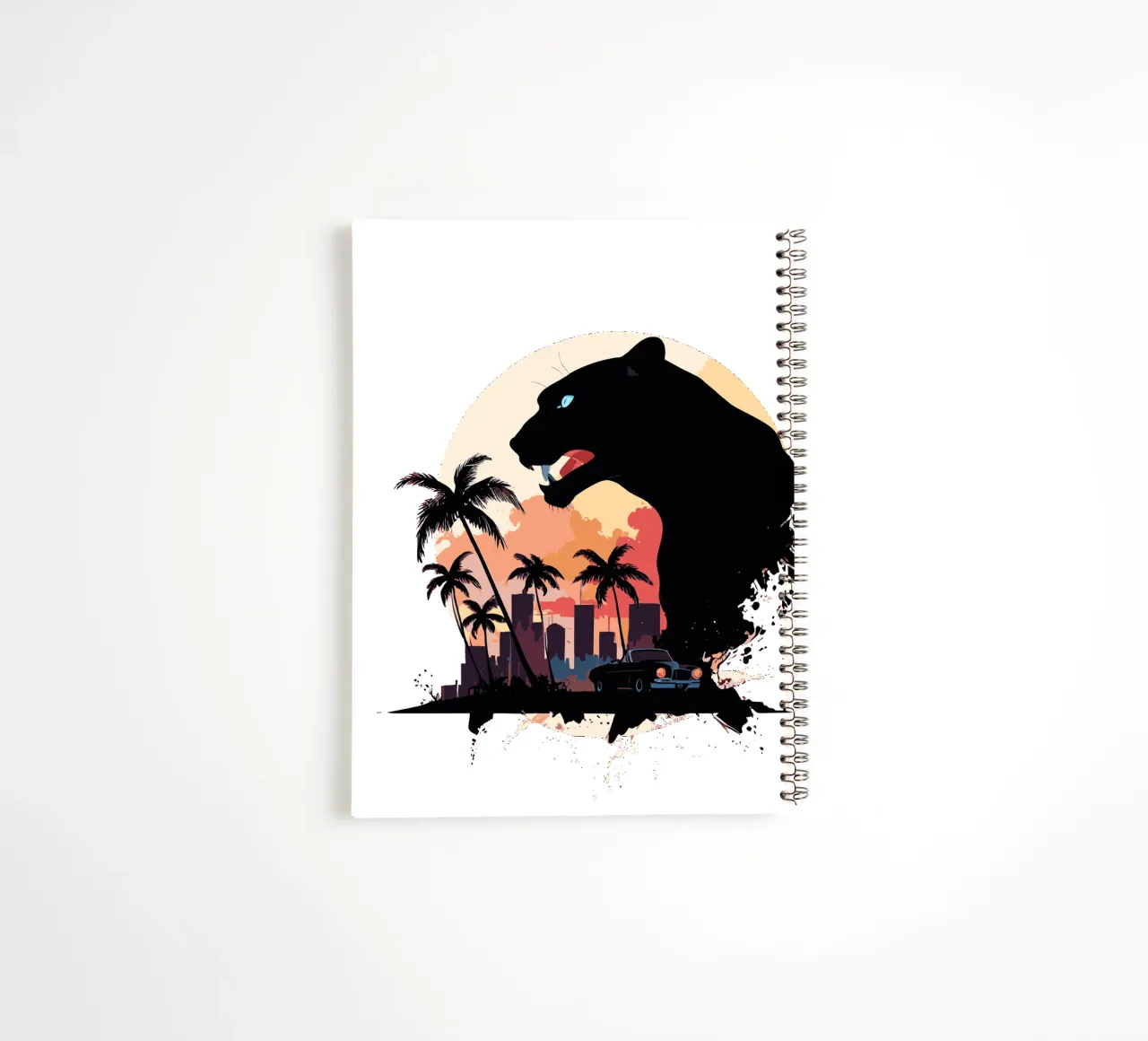 CIty panther spiral notebook by artdesign1985