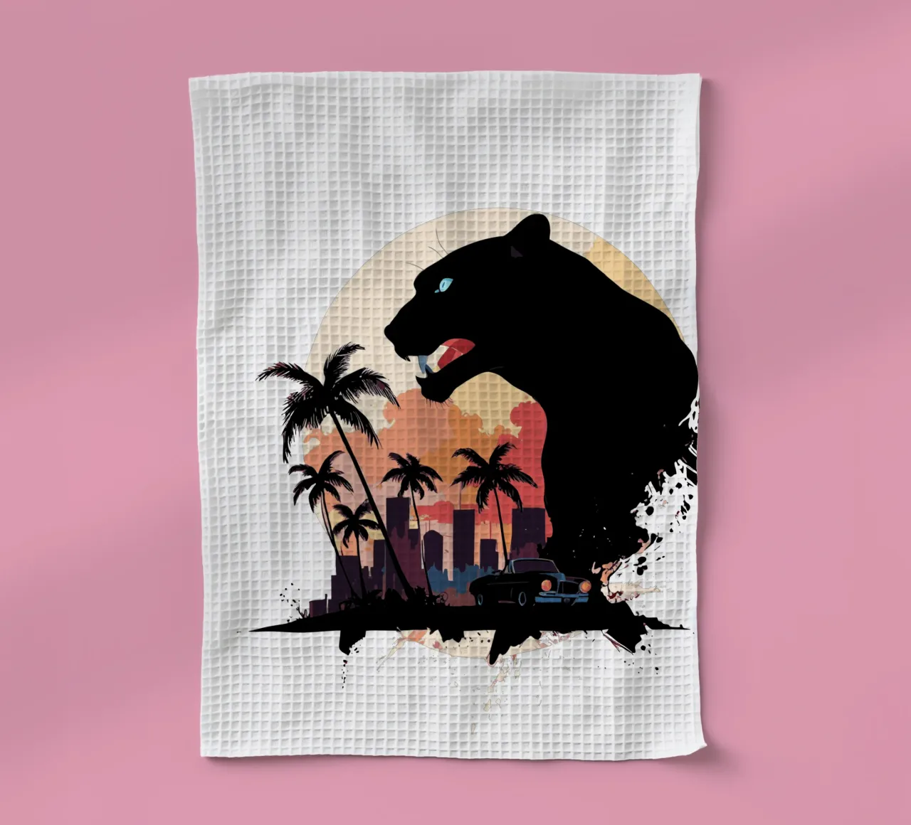 CIty panther canovaccio da cucina da artdesign1985
