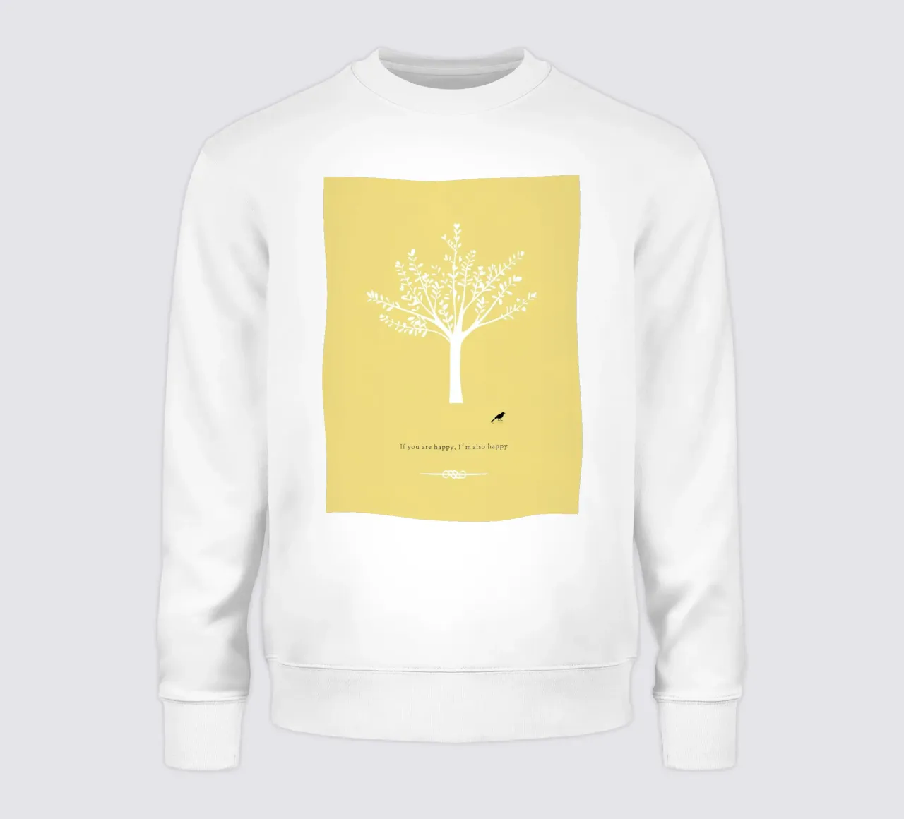 Tree and bird Sweatshirt von natural neutral
