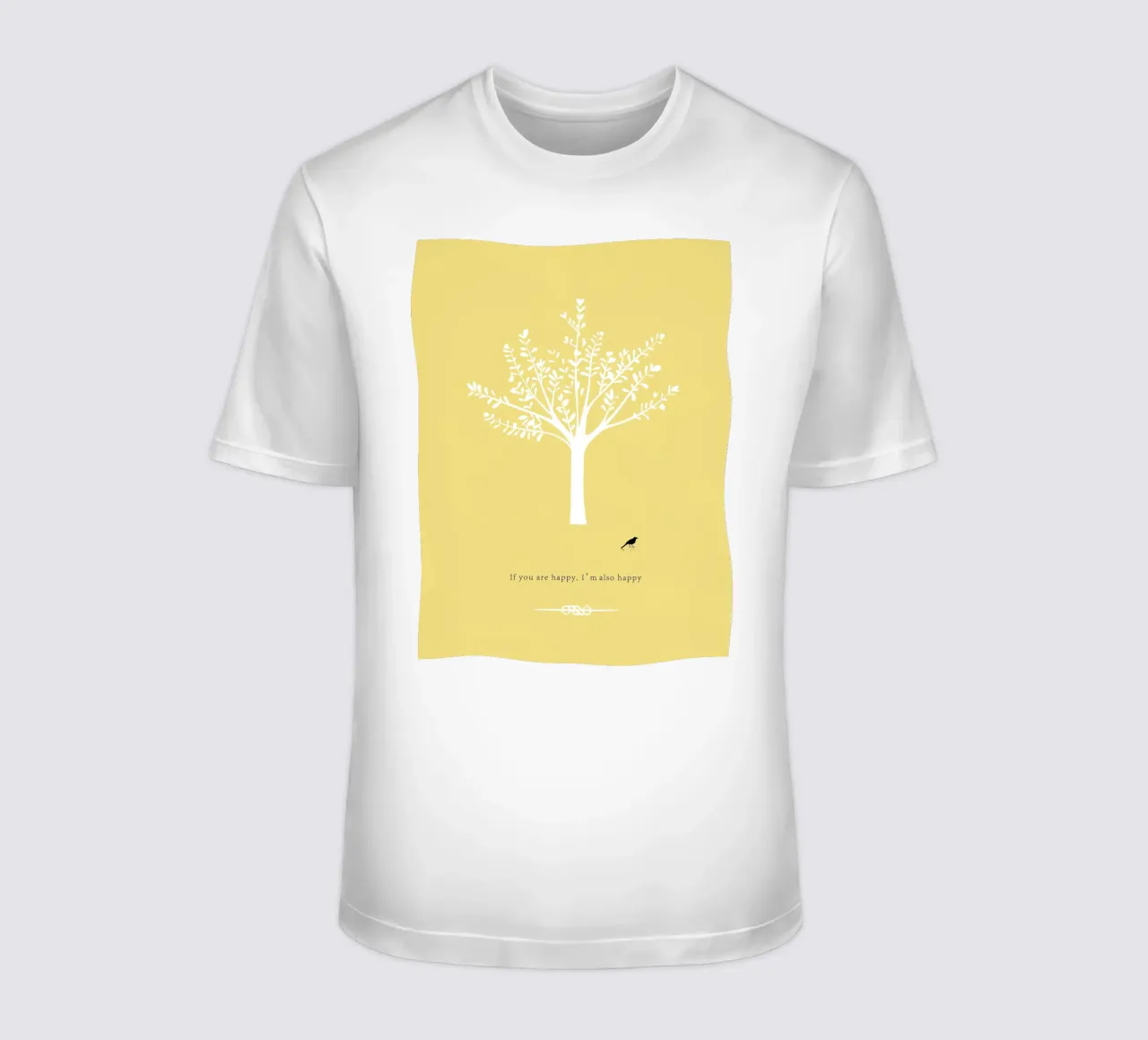 Tree and bird t-shirt da natural neutral