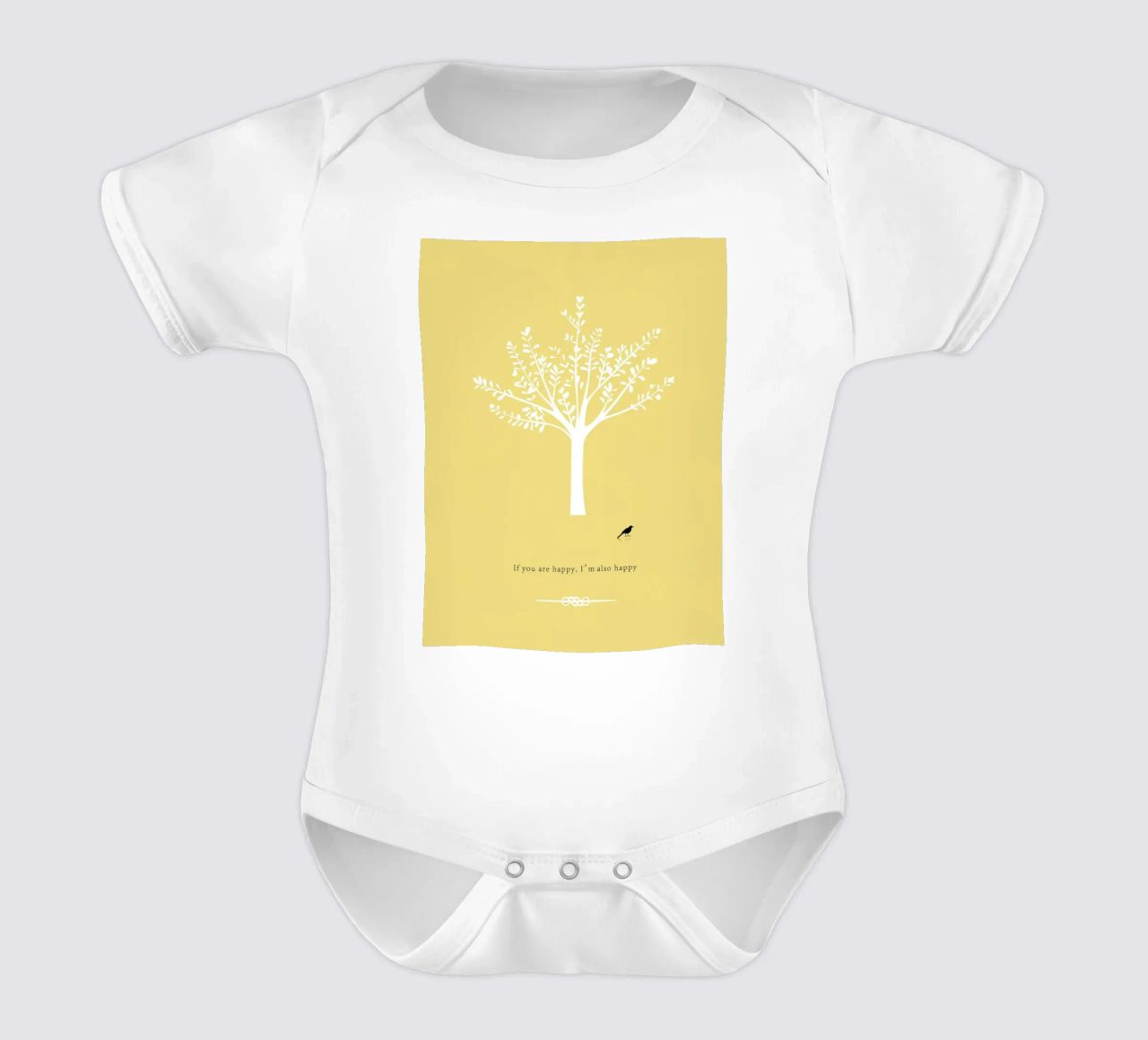 Tree and bird body bébé de natural neutral