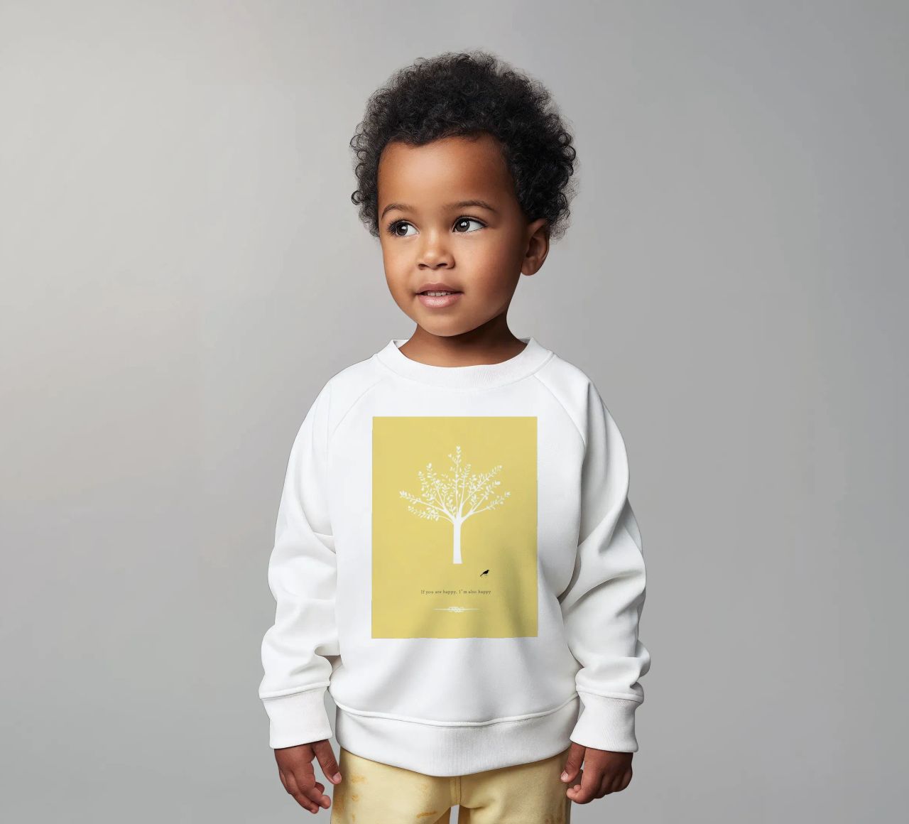 Tree and bird sweat pour bébé de natural neutral