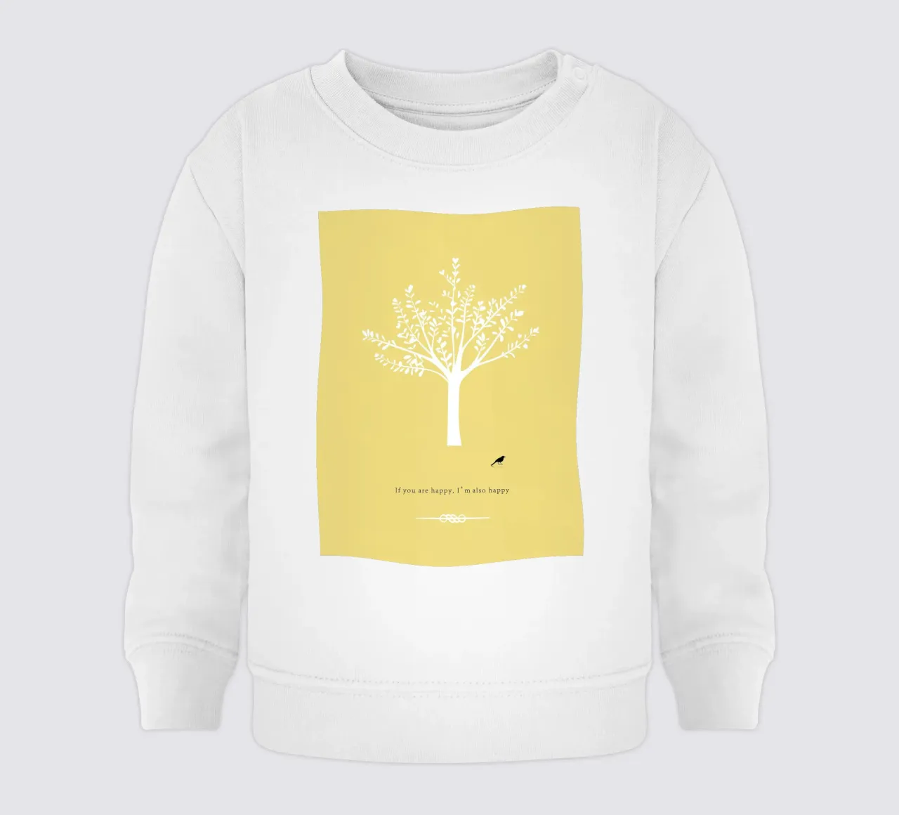 Tree and bird felpa neonato da natural neutral