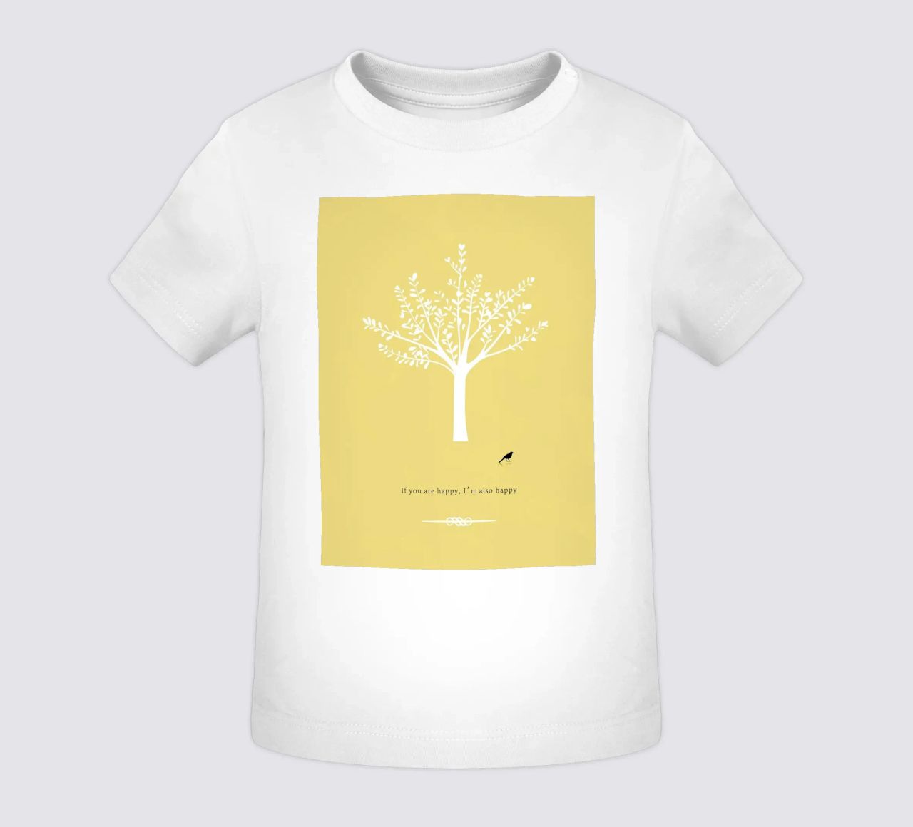 Tree and bird maglietta neonato da natural neutral
