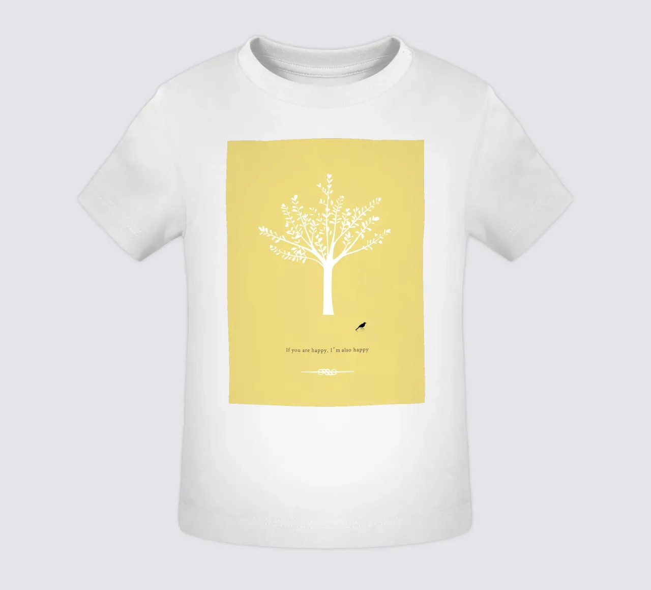 Tree and bird maglietta neonato da natural neutral