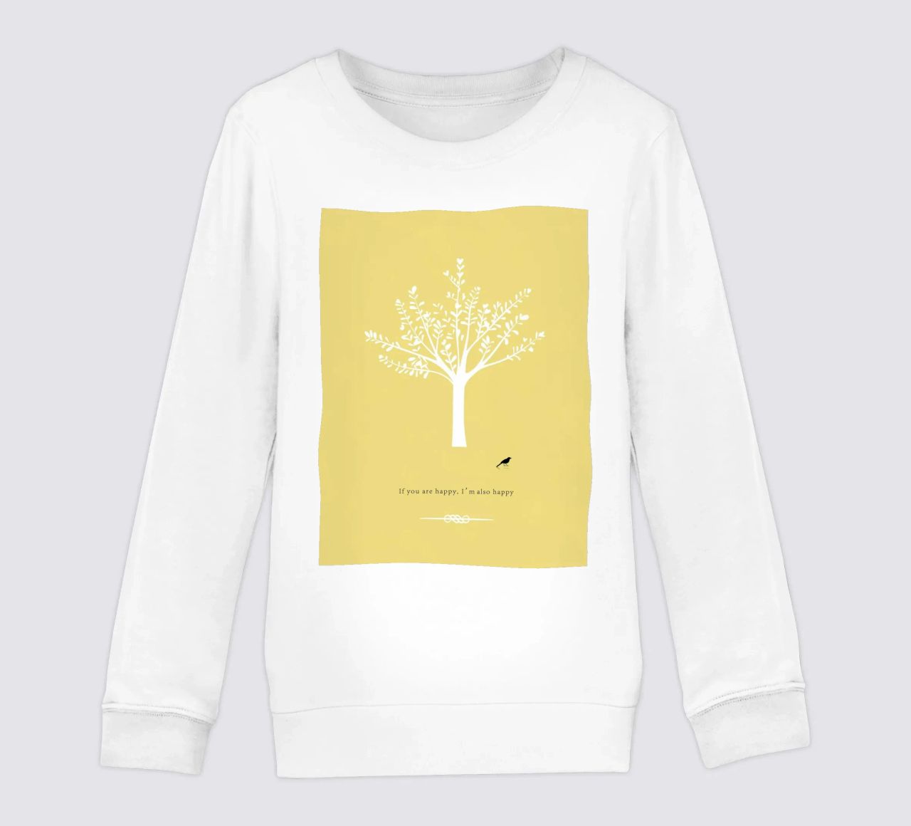 Tree and bird felpa bambino da natural neutral