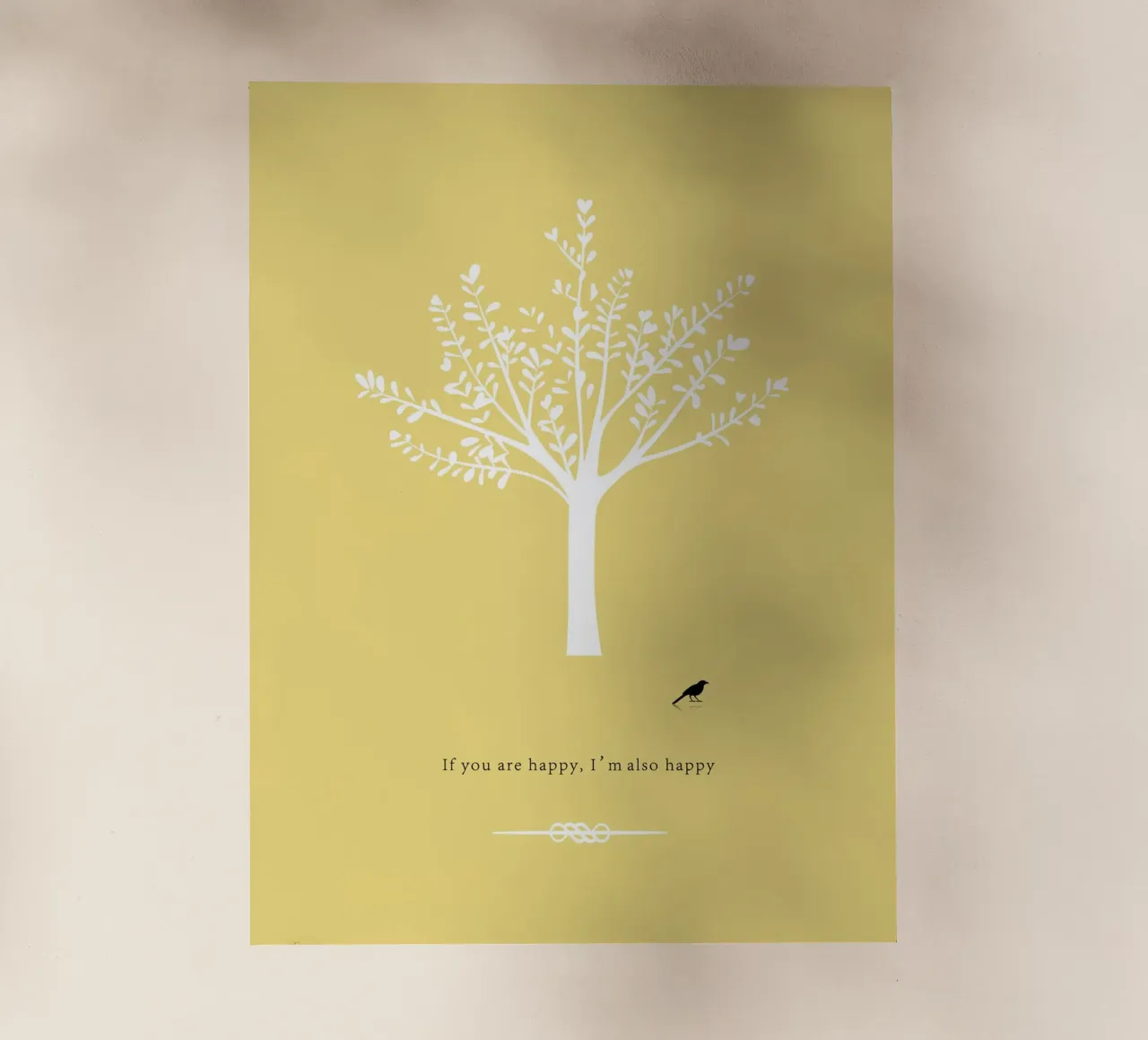 Tree and bird pellicola backlit da natural neutral