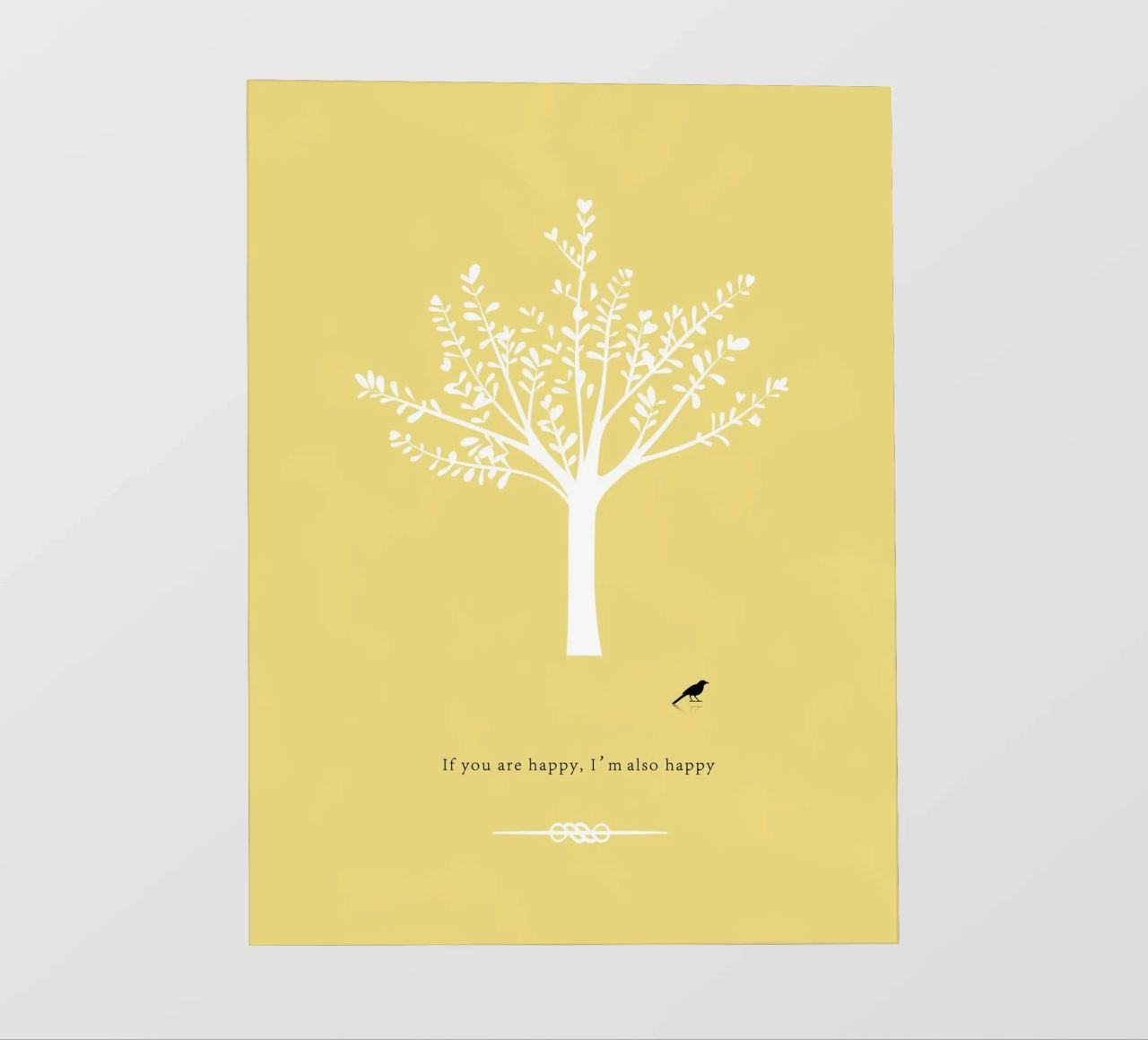 Tree and bird pellicola backlit da natural neutral