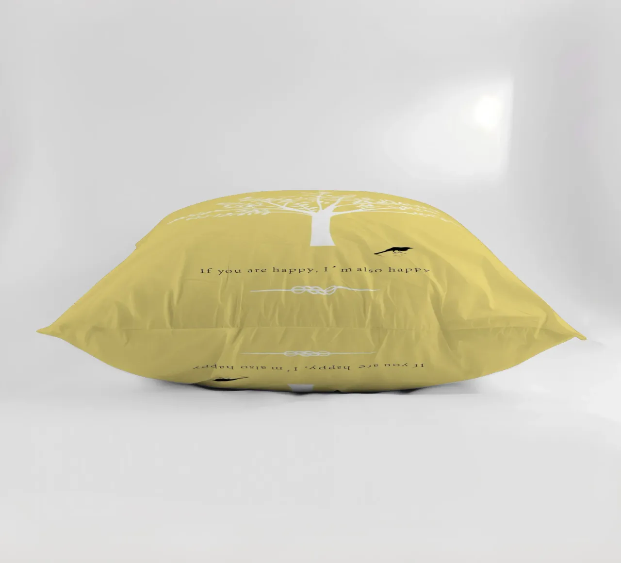 Tree and bird coussin de natural neutral