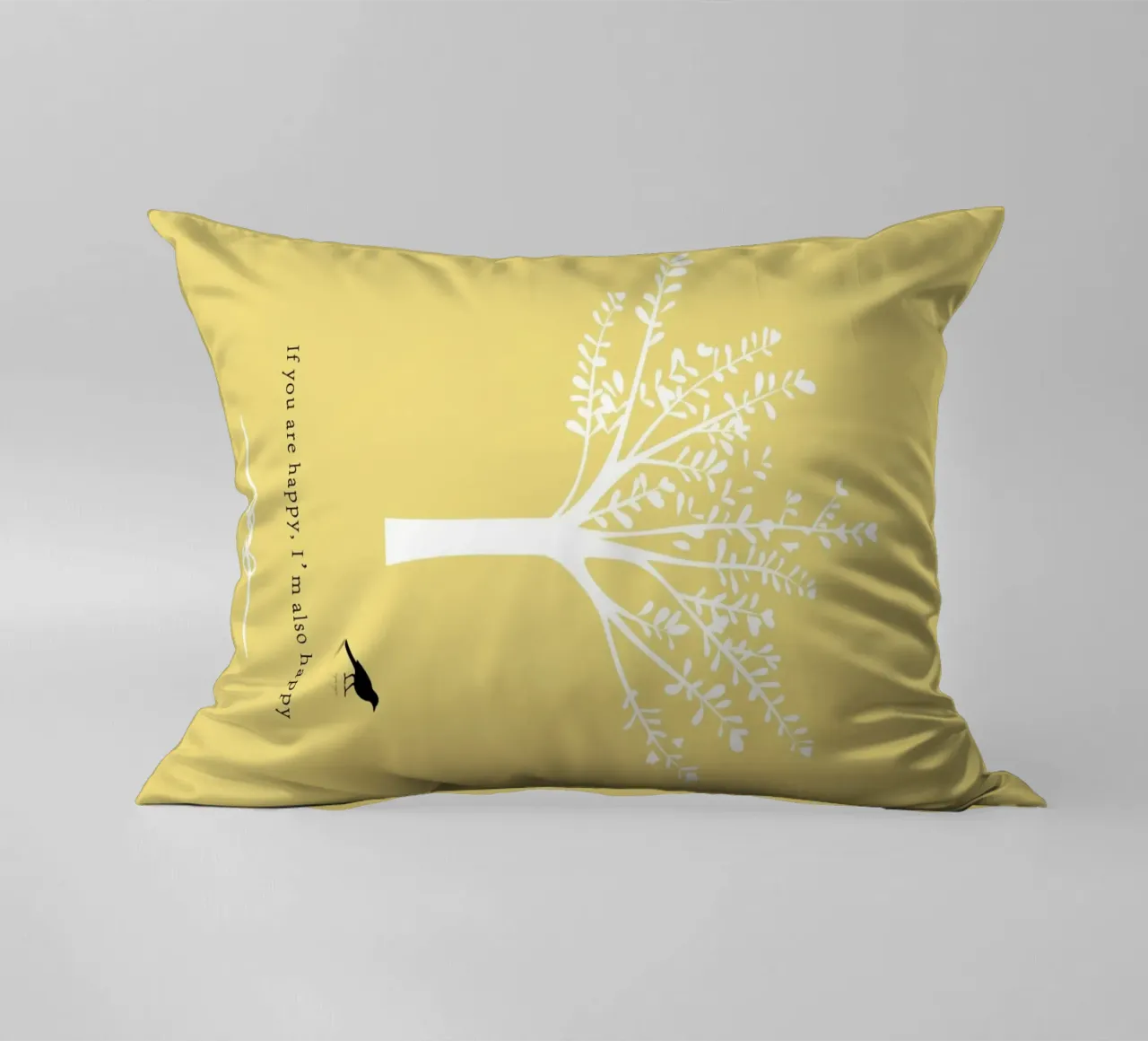 Tree and bird coussin de natural neutral