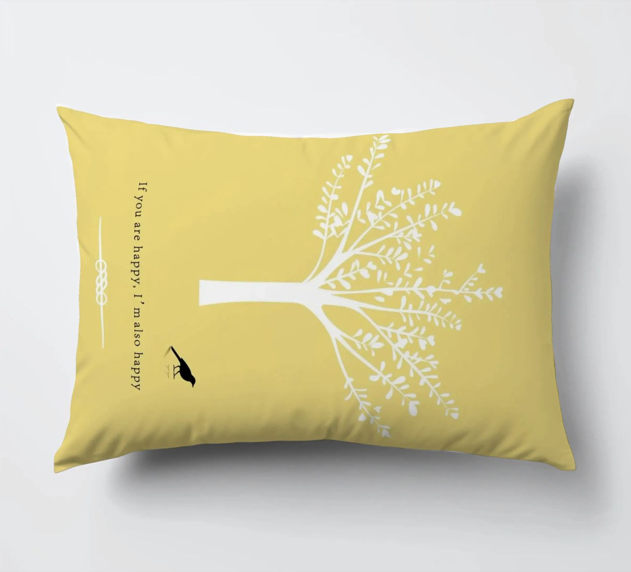 Tree and bird coussin de natural neutral